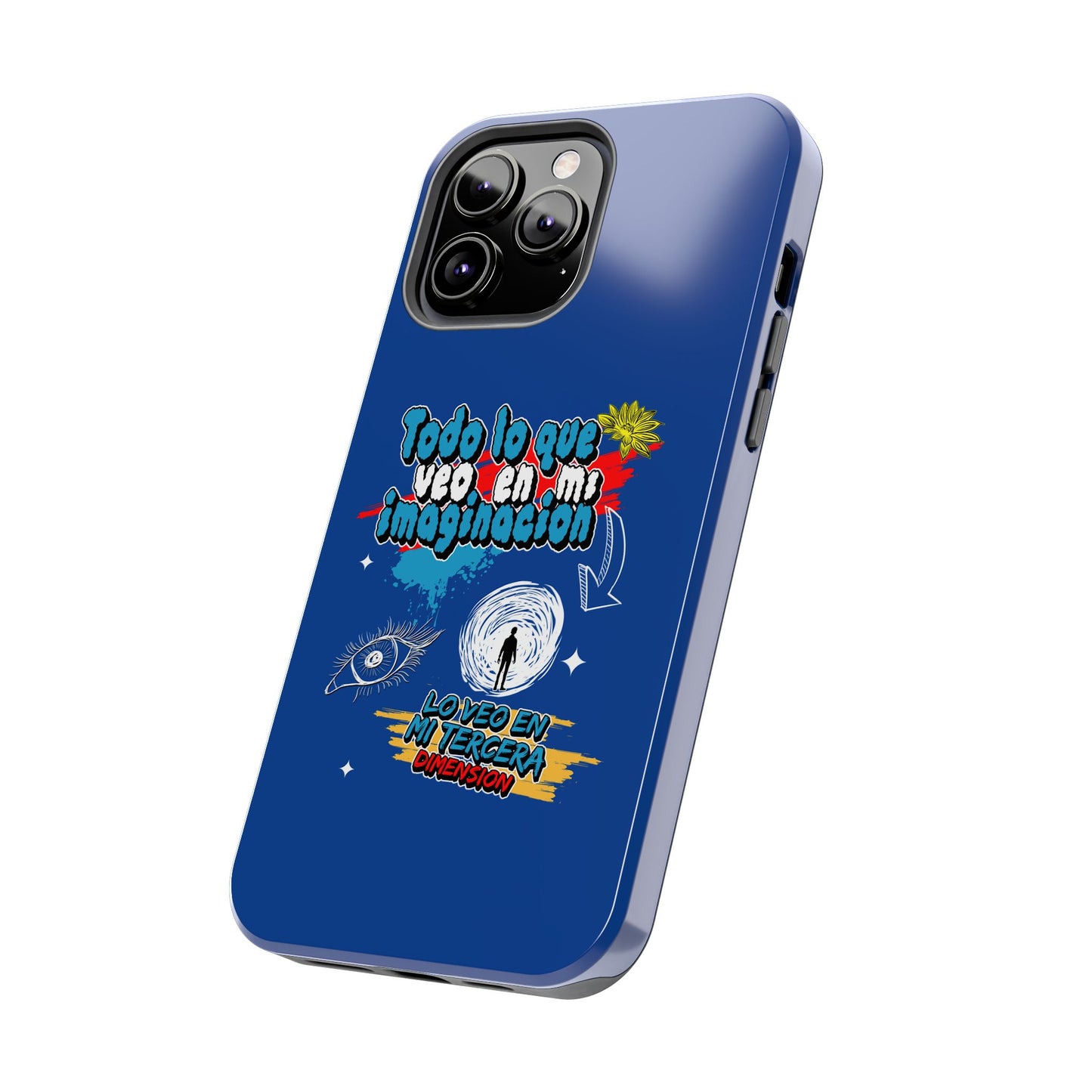 Funda para teléfono "Todo lo que veo en mi imaginación" - Azul