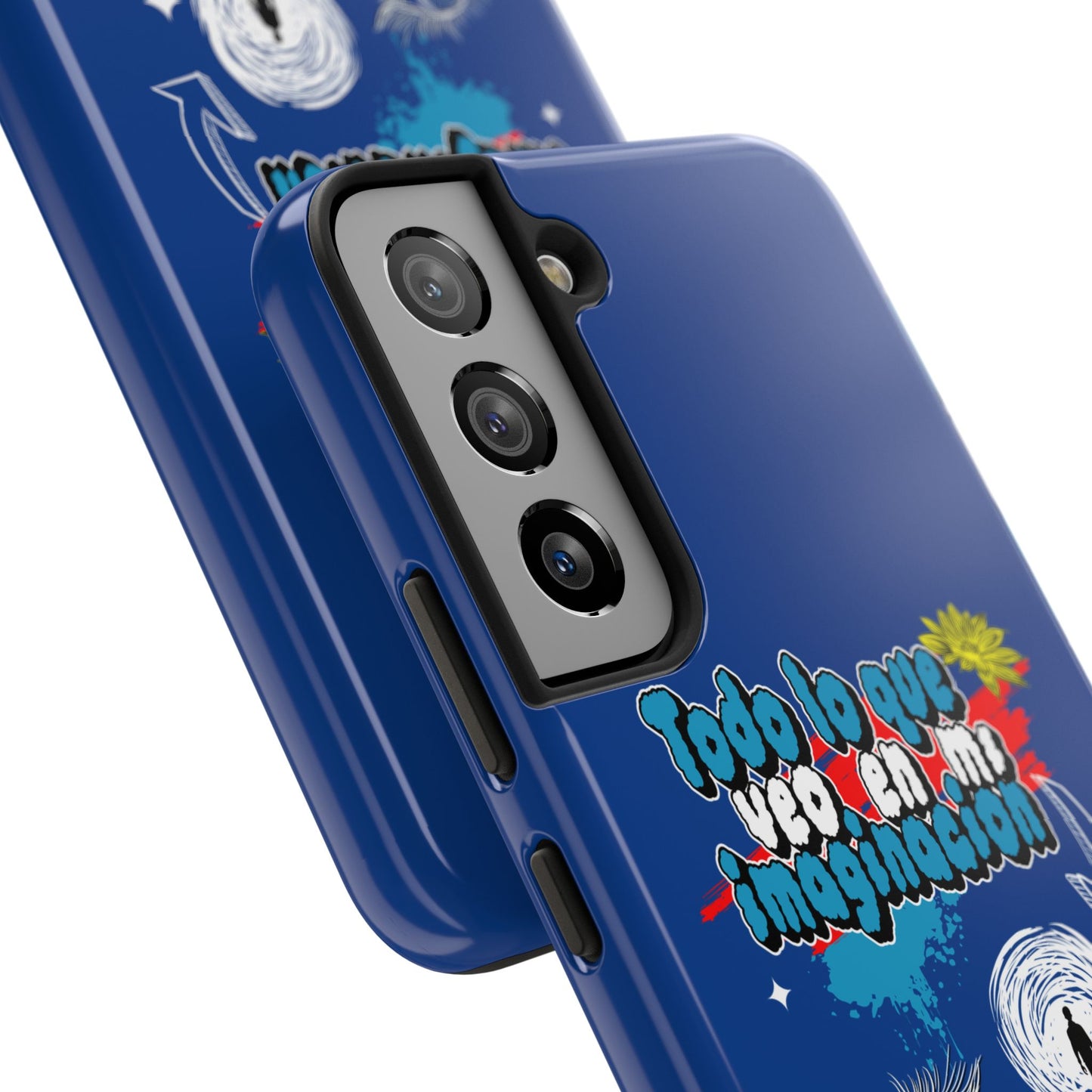 Funda para teléfono "Todo lo que veo en mi imaginación" - Azul