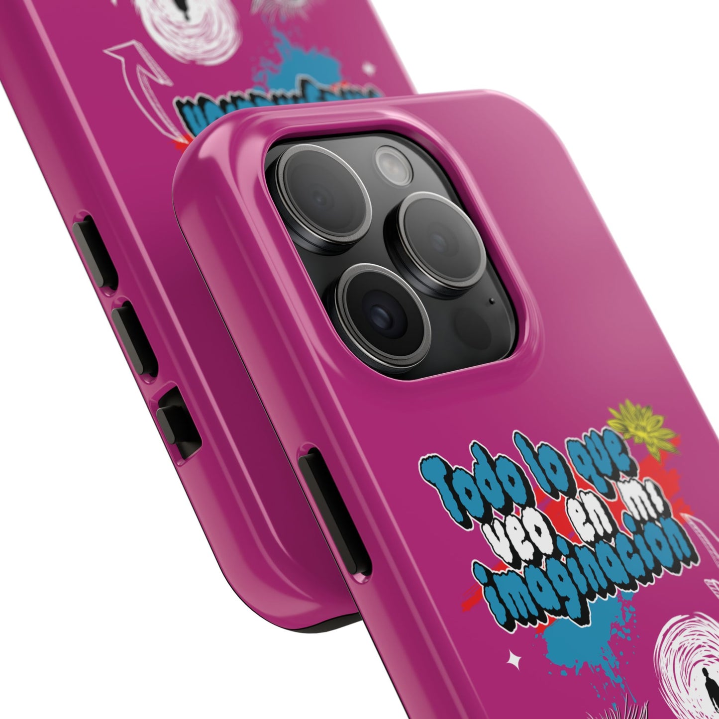 Funda para teléfono "Todo lo que veo en mi imaginación" - Fucsia