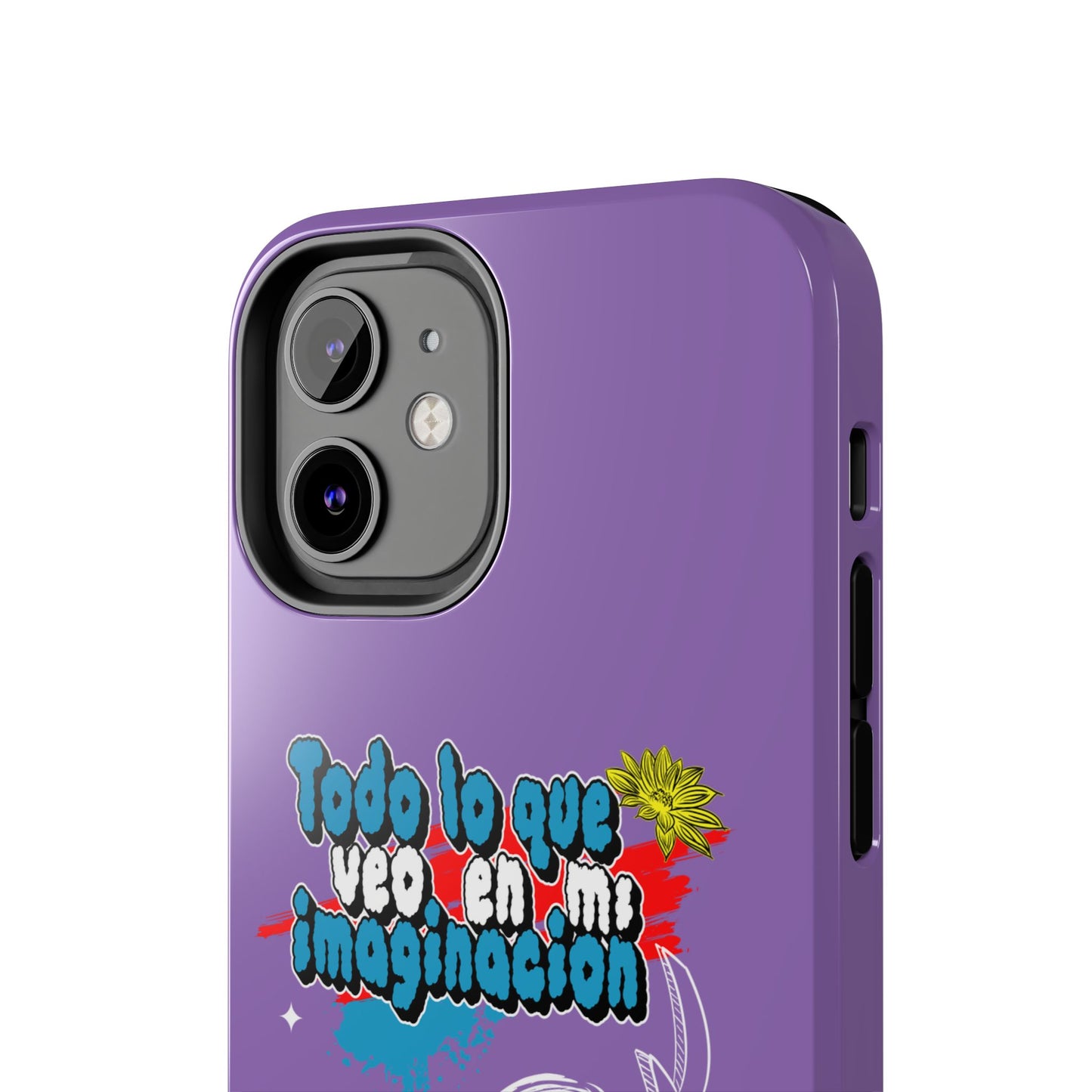 Funda para teléfono "Todo lo que veo en mi imaginación" - Lila