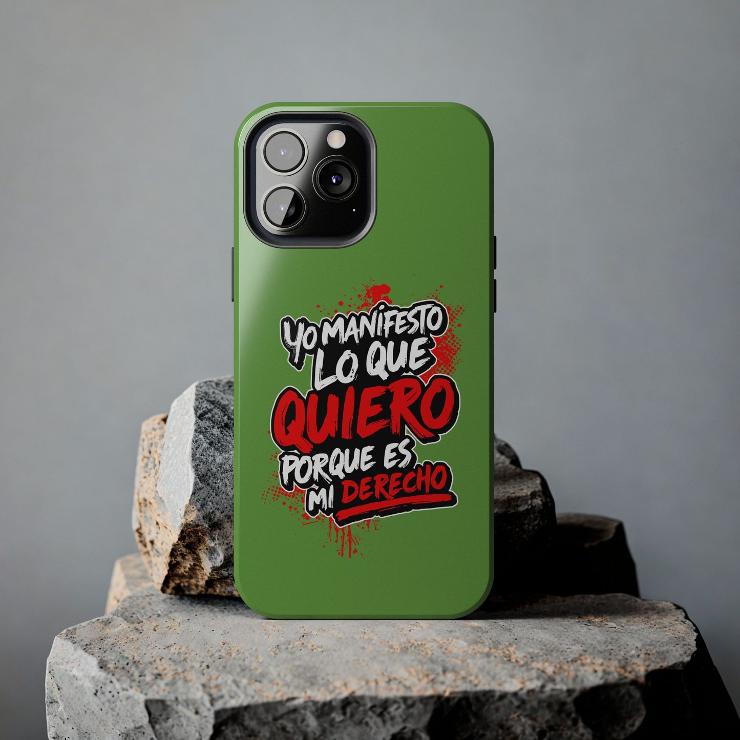 Funda para teléfono "Yo manifiesto lo que quiero" - Verde