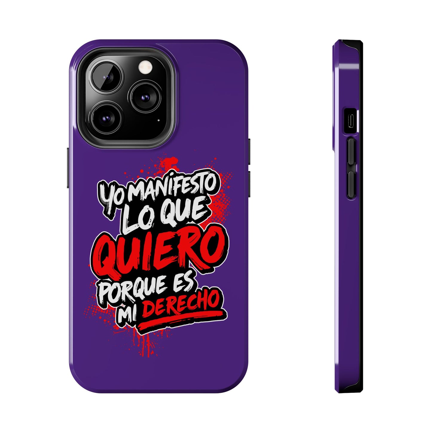 Funda para teléfono "Yo manifiesto lo que quiero" - Violeta