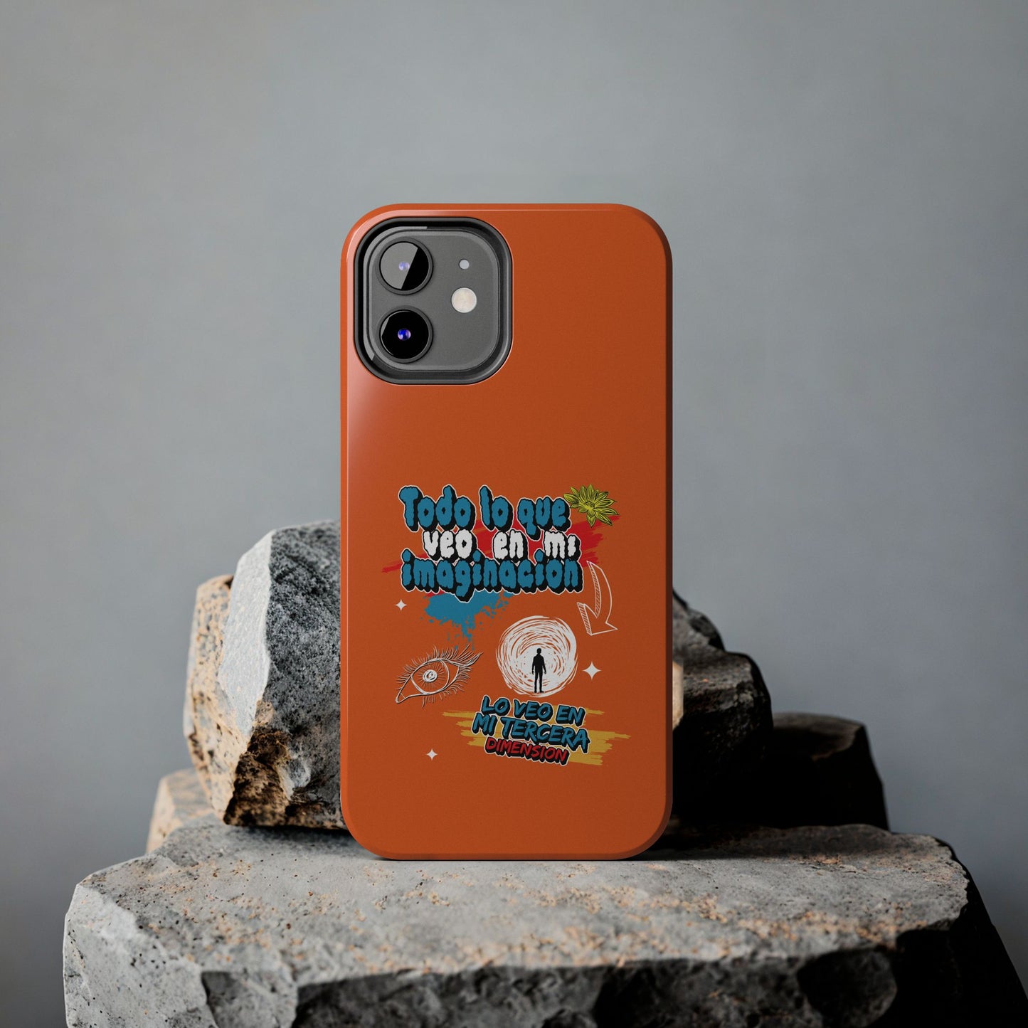 Funda para teléfono "Todo lo que veo en mi imaginación" - Naranja