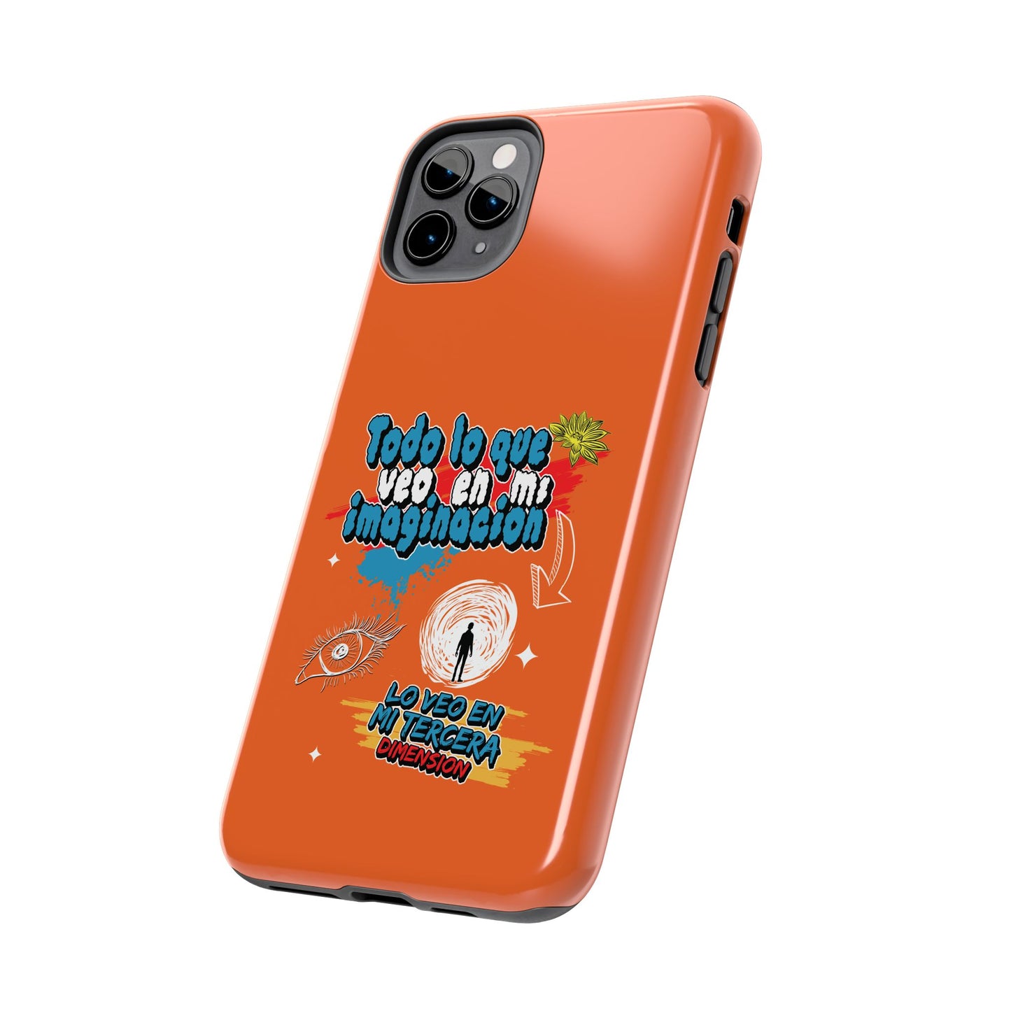 Funda para teléfono "Todo lo que veo en mi imaginación" - Naranja