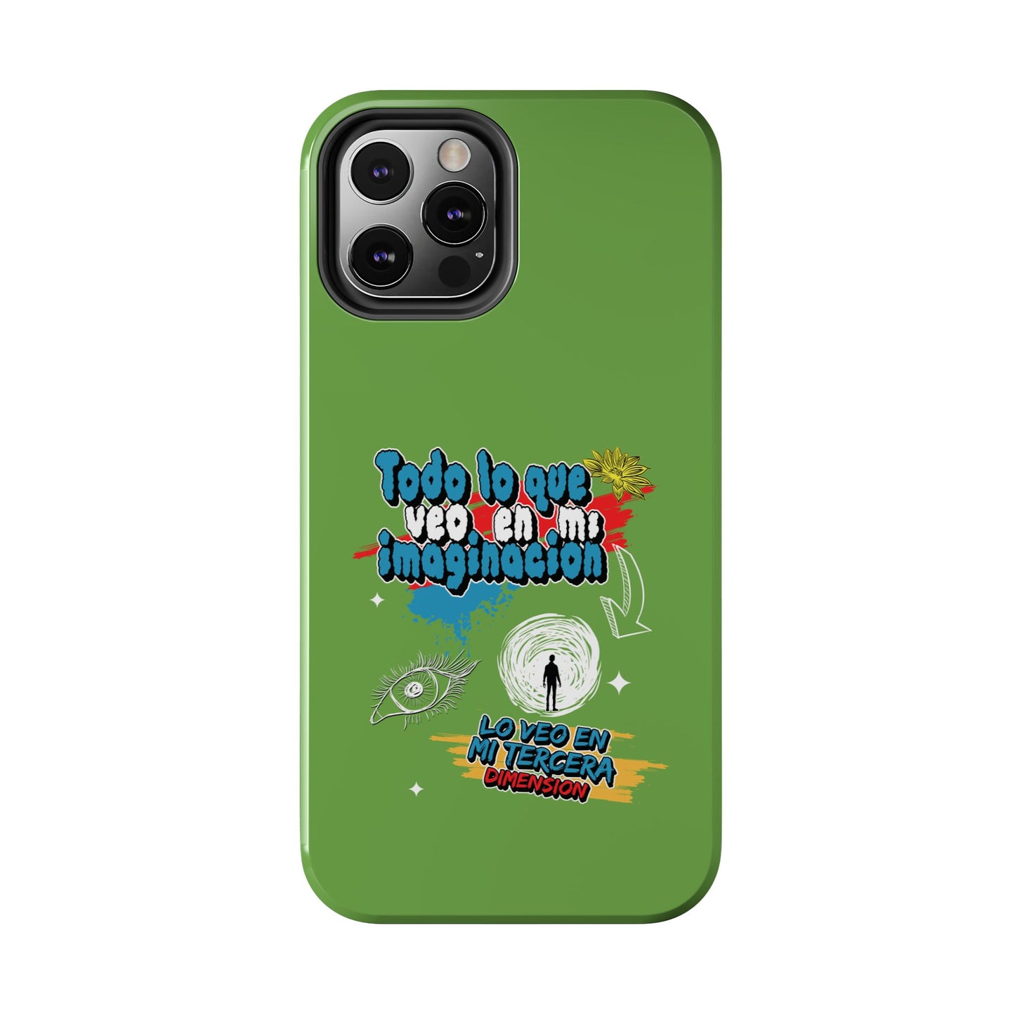 Funda para teléfono "Todo lo que veo en mi imaginación" - Verde