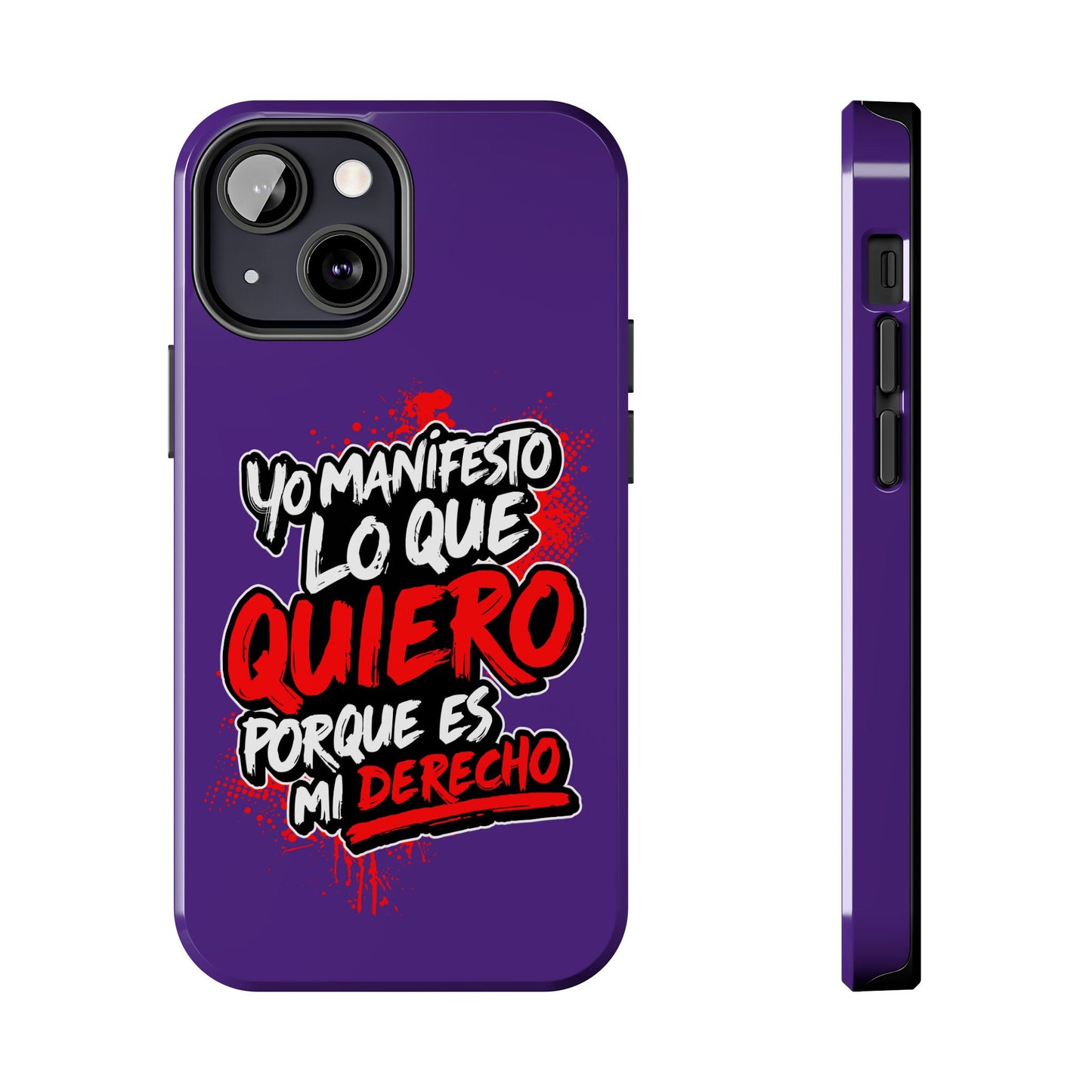 Funda para teléfono "Yo manifiesto lo que quiero" - Violeta