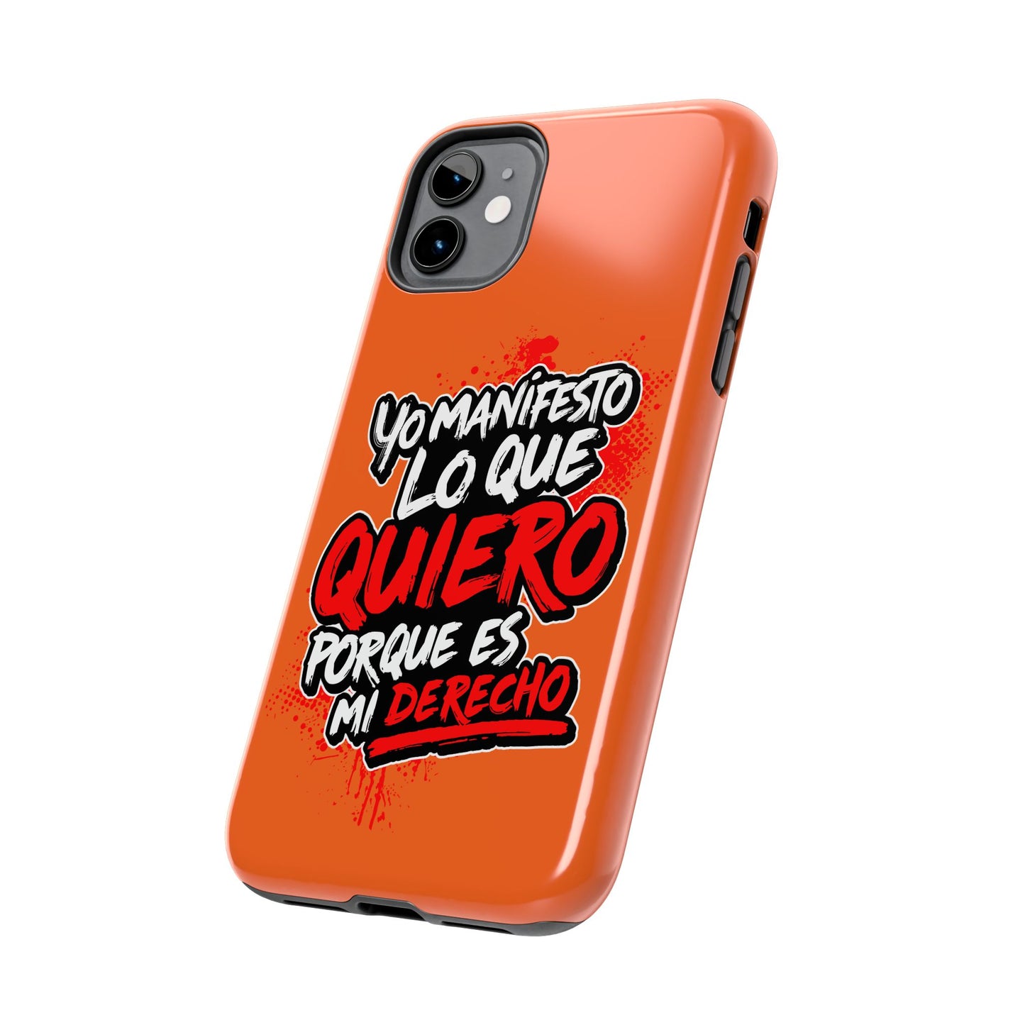 Funda para teléfono "Yo manifiesto lo que quiero" - Naranja