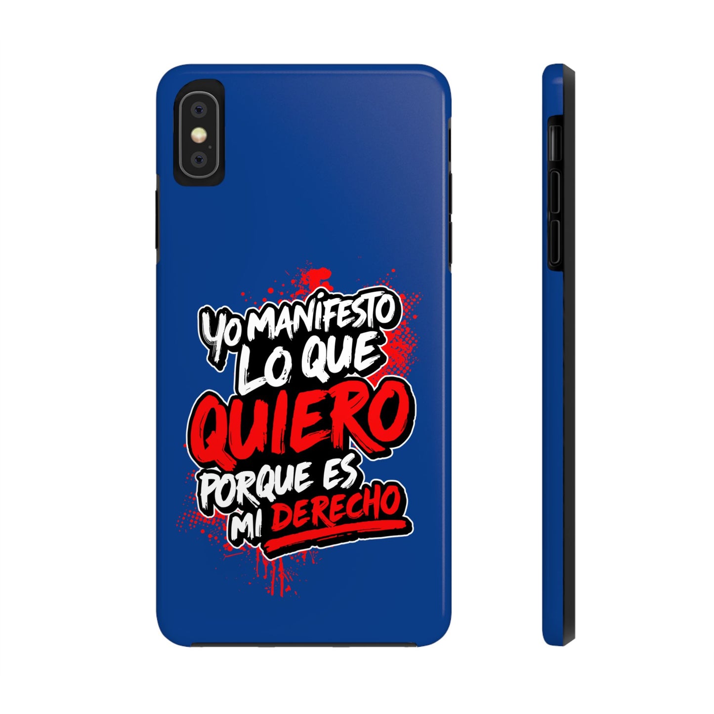 Funda para teléfono "Yo manifiesto lo que quiero" - Azul