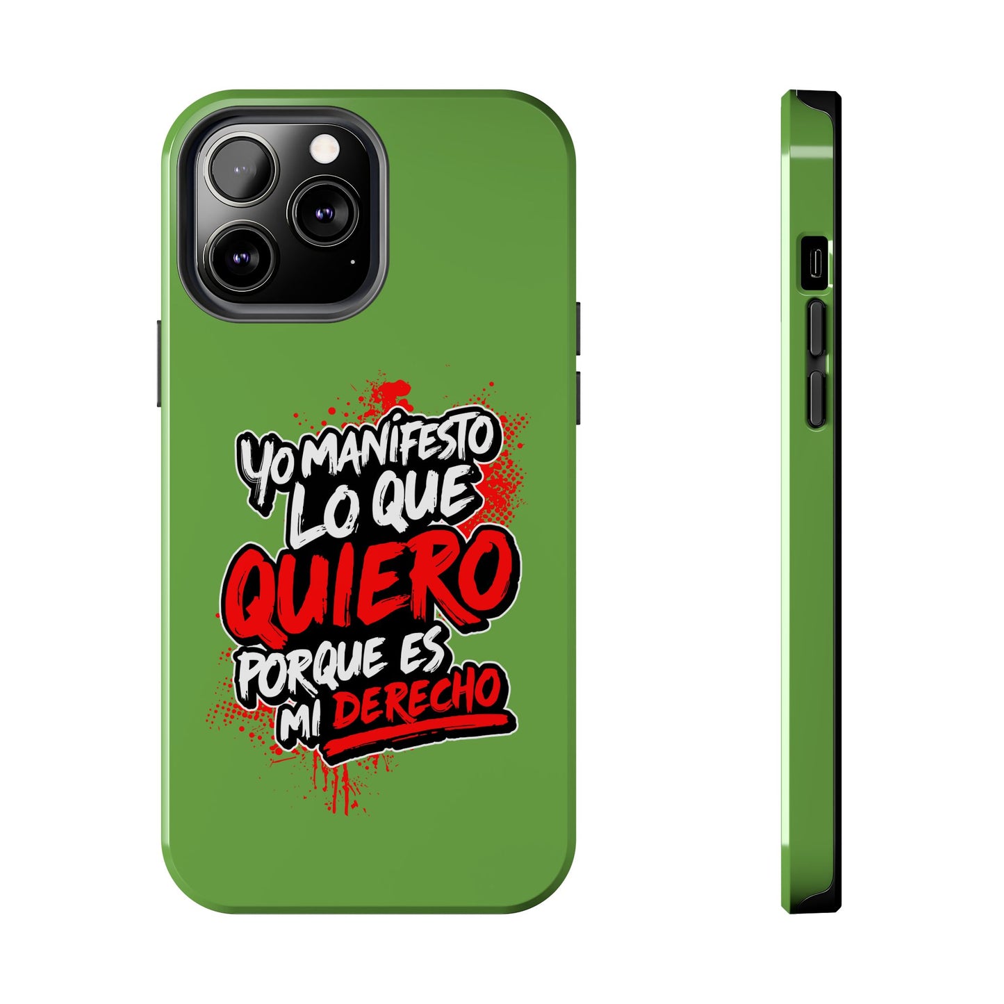Funda para teléfono "Yo manifiesto lo que quiero" - Verde