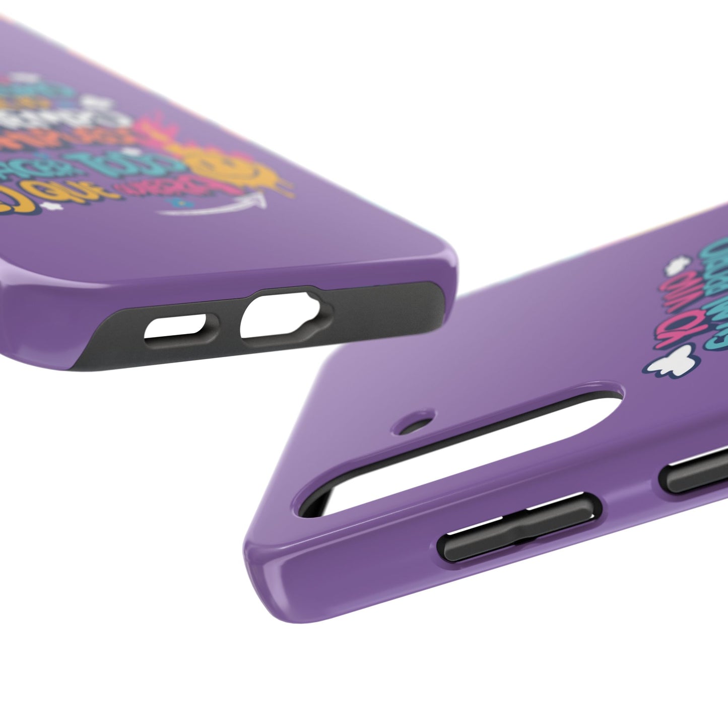 Funda para teléfono "Yo vivo en propio espacio y tiempo" - Lila