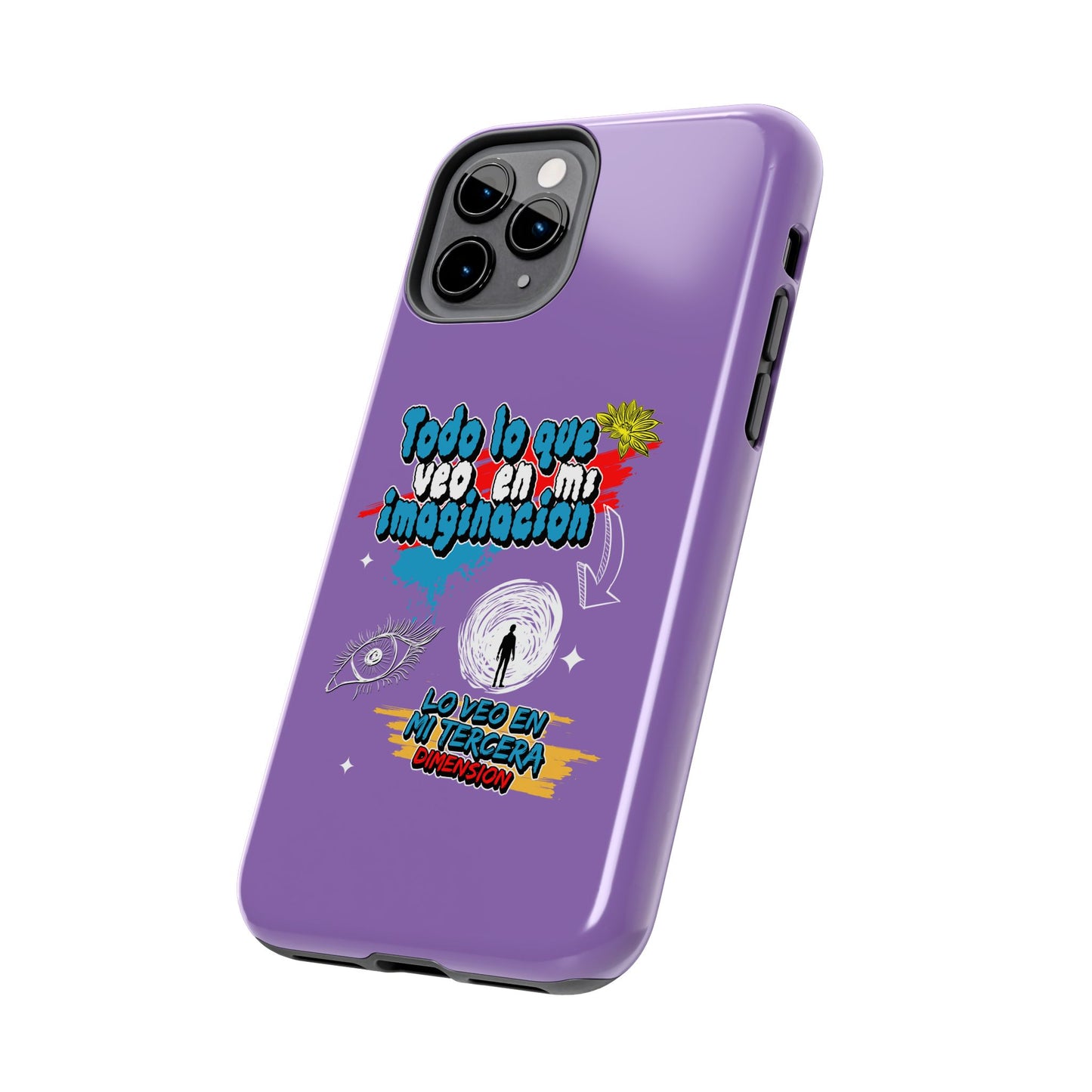 Funda para teléfono "Todo lo que veo en mi imaginación" - Lila