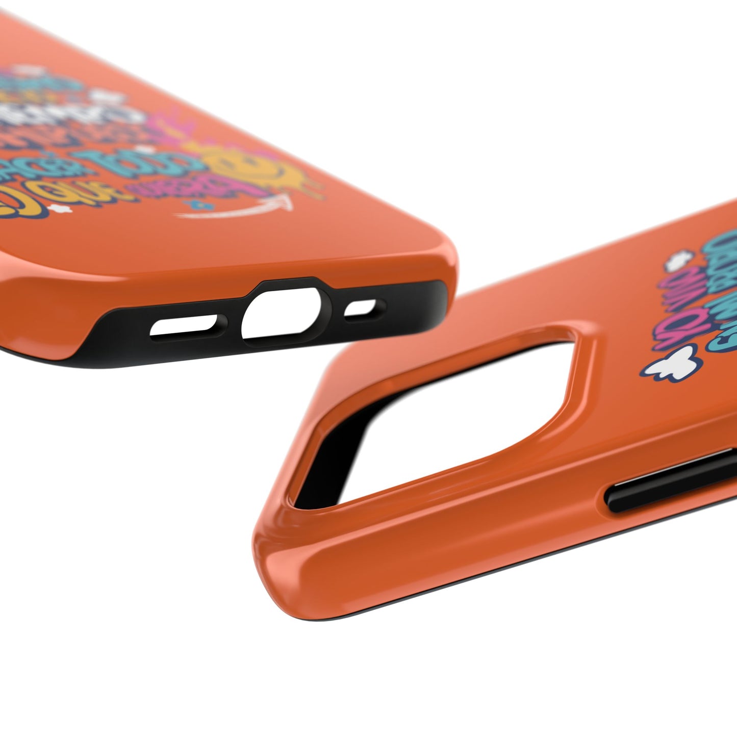 Funda para teléfono "Yo vivo en propio espacio y tiempo" - Naranja