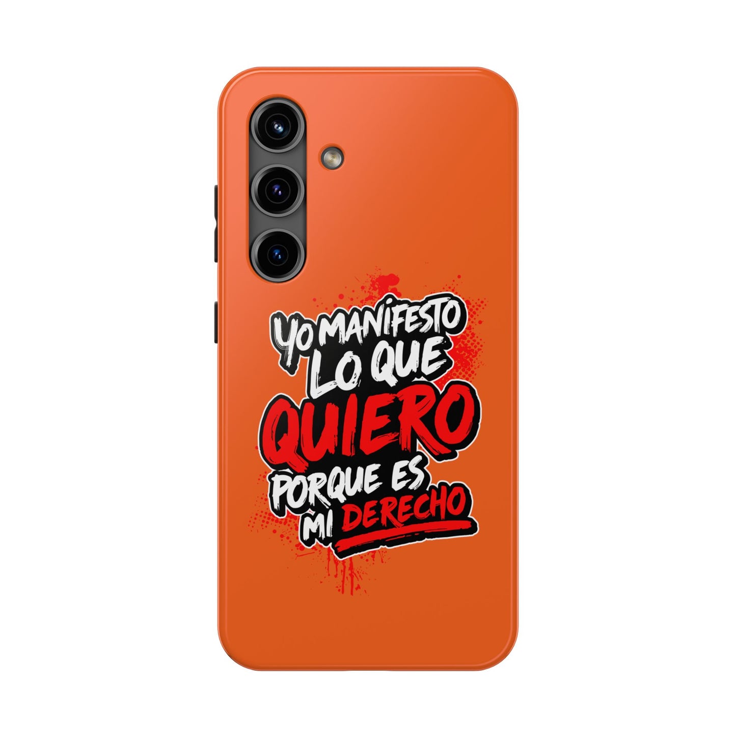 Funda para teléfono "Yo manifiesto lo que quiero" - Naranja