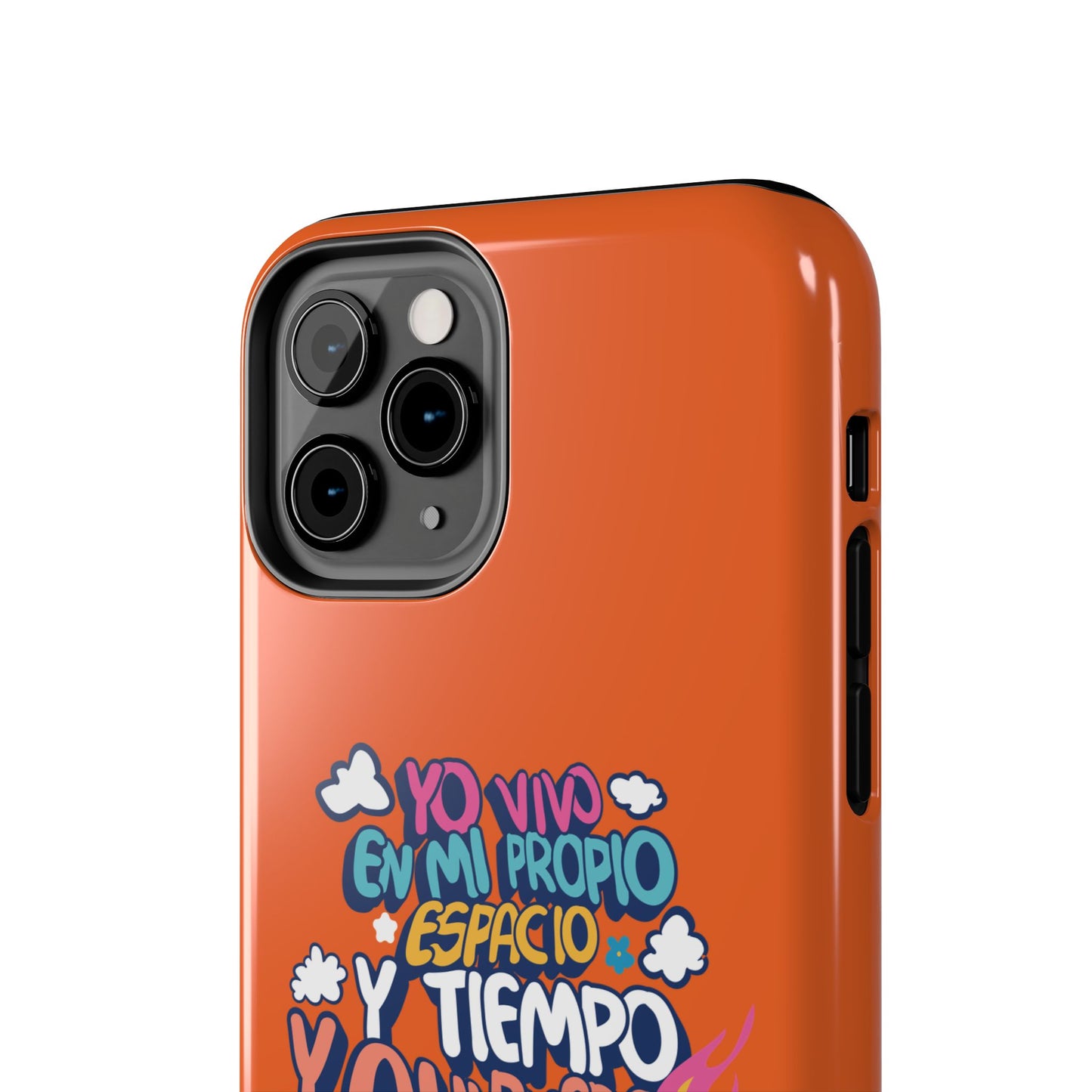 Funda para teléfono "Yo vivo en propio espacio y tiempo" - Naranja