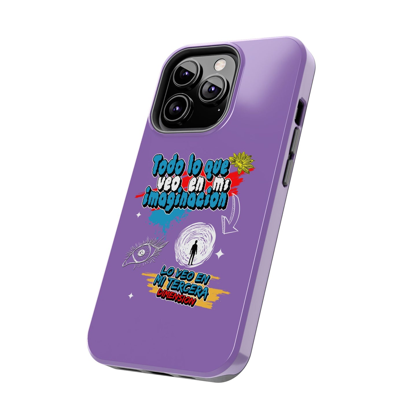 Funda para teléfono "Todo lo que veo en mi imaginación" - Lila