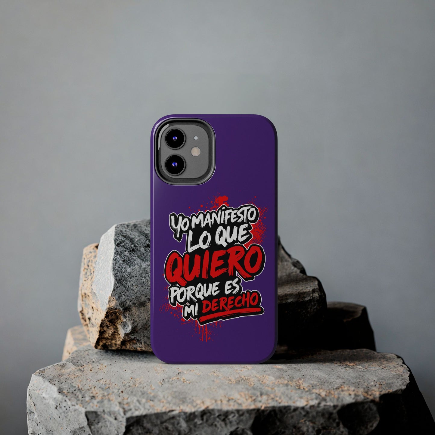 Funda para teléfono "Yo manifiesto lo que quiero" - Violeta
