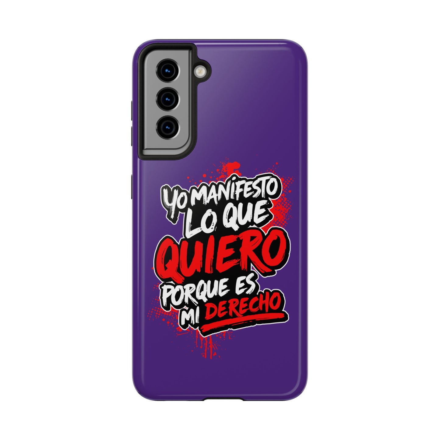Funda para teléfono "Yo manifiesto lo que quiero" - Violeta