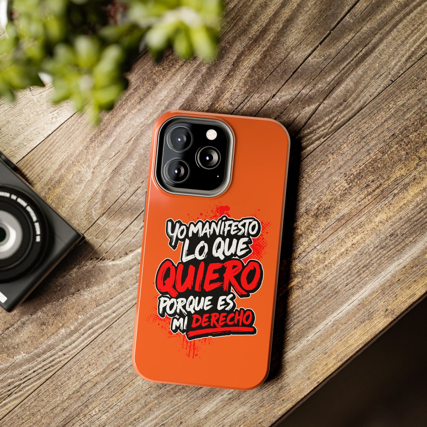 Funda para teléfono "Yo manifiesto lo que quiero" - Naranja
