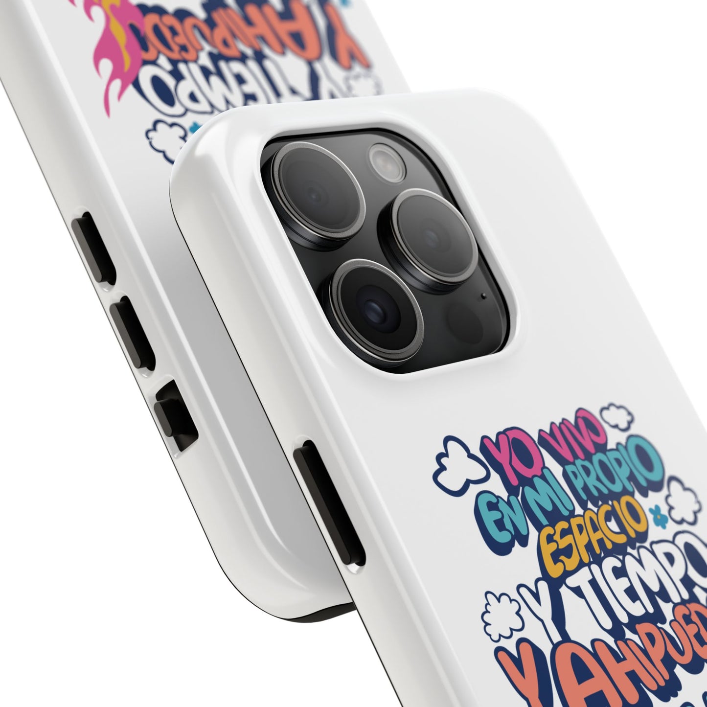 Funda para teléfono "Yo vivo en propio espacio y tiempo" - Blanco