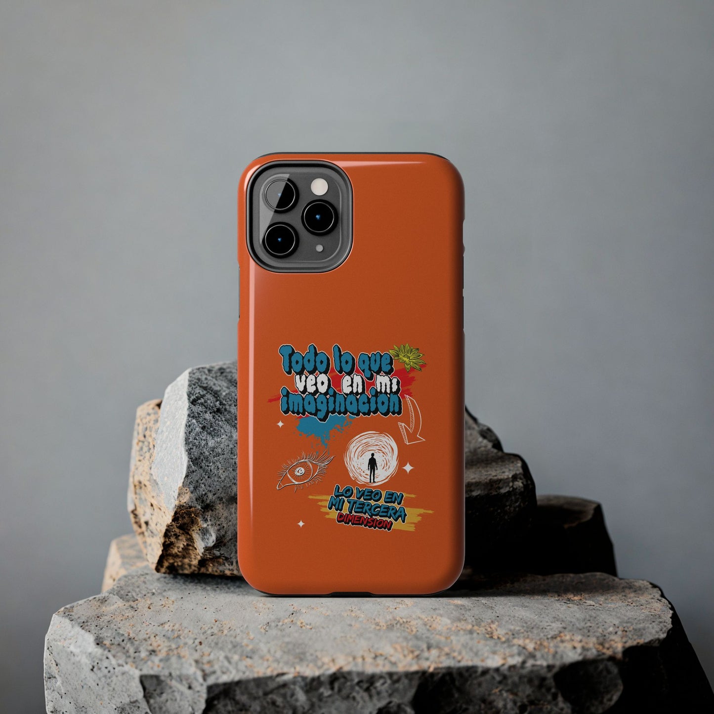 Funda para teléfono "Todo lo que veo en mi imaginación" - Naranja
