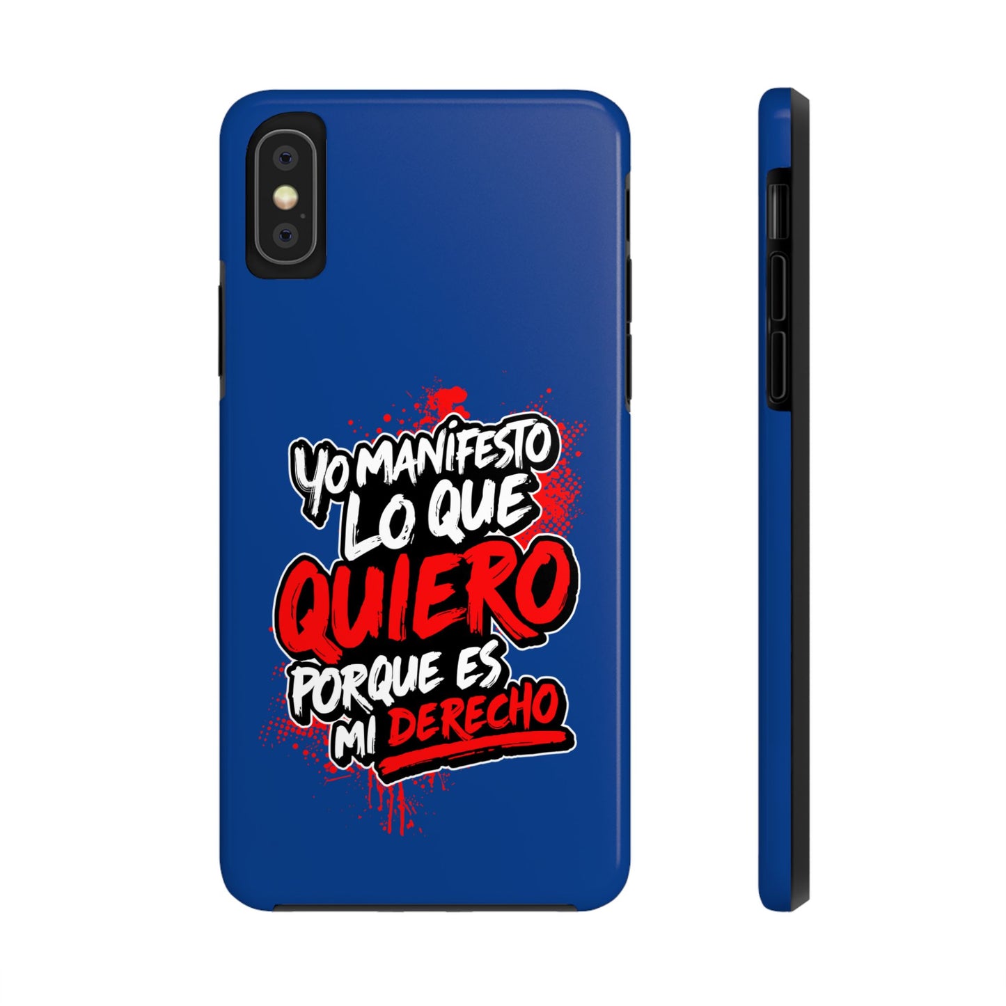 Funda para teléfono "Yo manifiesto lo que quiero" - Azul