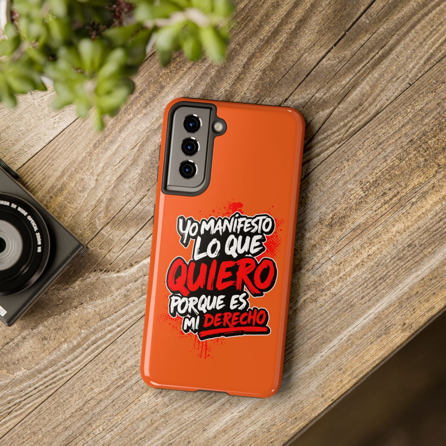 Funda para teléfono "Yo manifiesto lo que quiero" - Naranja