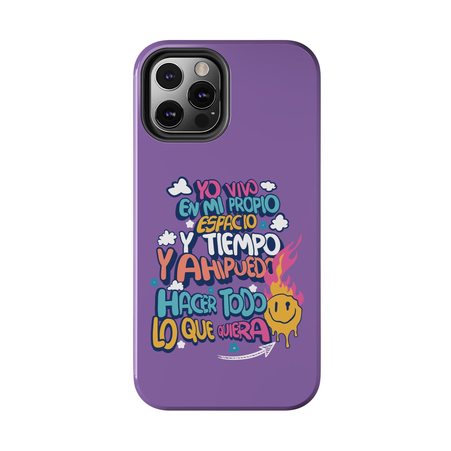 Funda para teléfono "Yo vivo en propio espacio y tiempo" - Lila