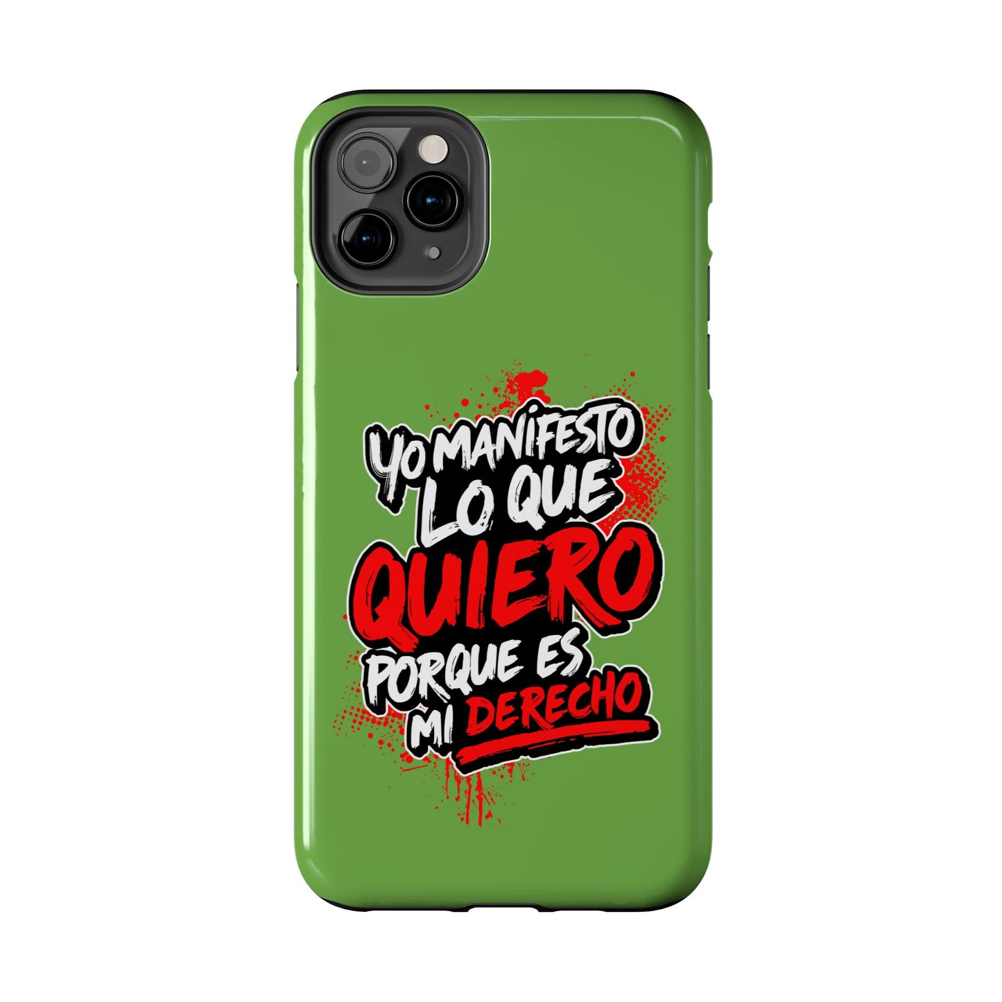 Funda para teléfono "Yo manifiesto lo que quiero" - Verde