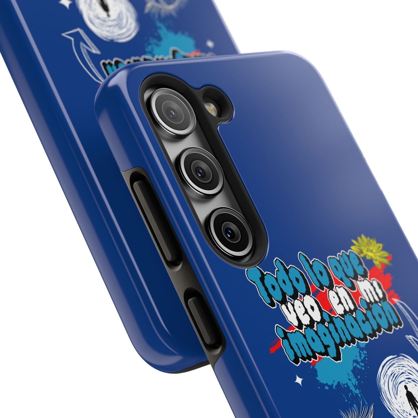 Funda para teléfono "Todo lo que veo en mi imaginación" - Azul