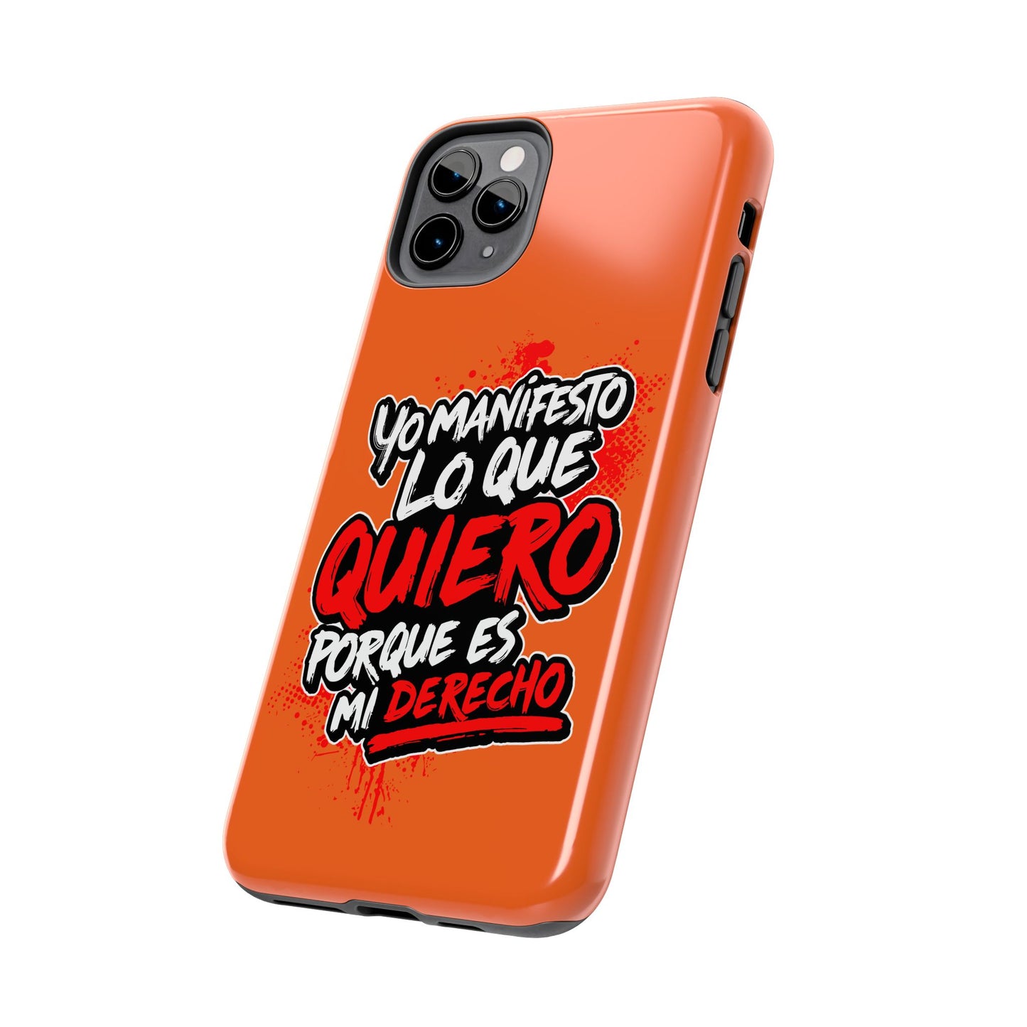 Funda para teléfono "Yo manifiesto lo que quiero" - Naranja