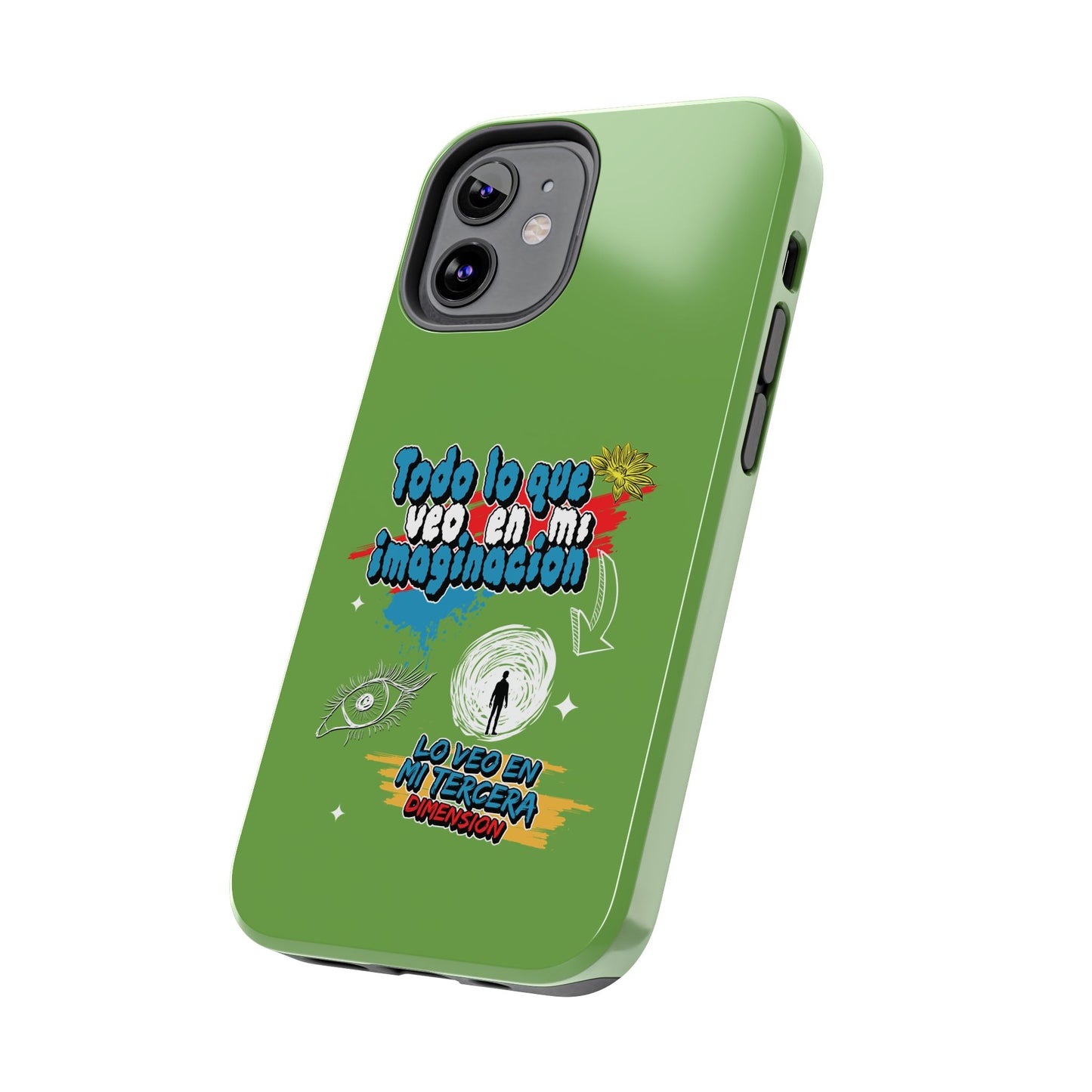 Funda para teléfono "Todo lo que veo en mi imaginación" - Verde