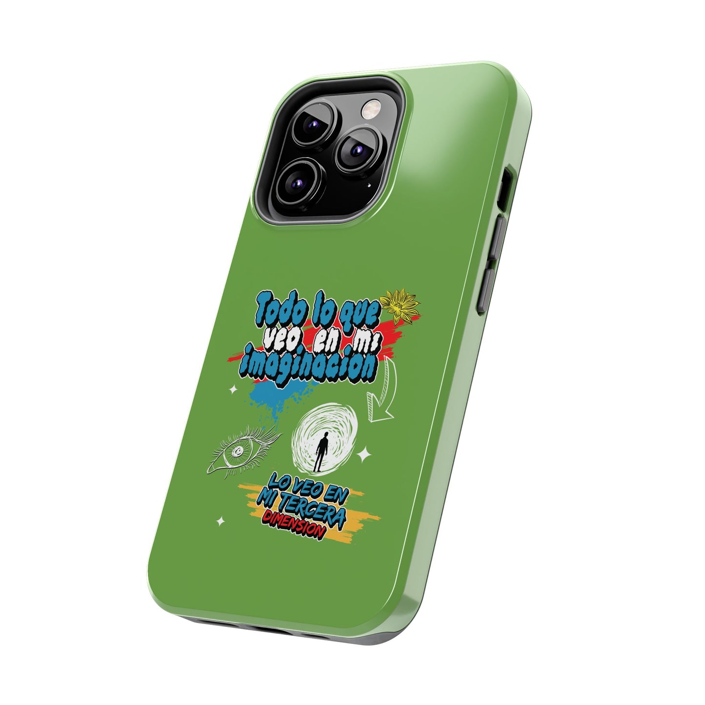 Funda para teléfono "Todo lo que veo en mi imaginación" - Verde