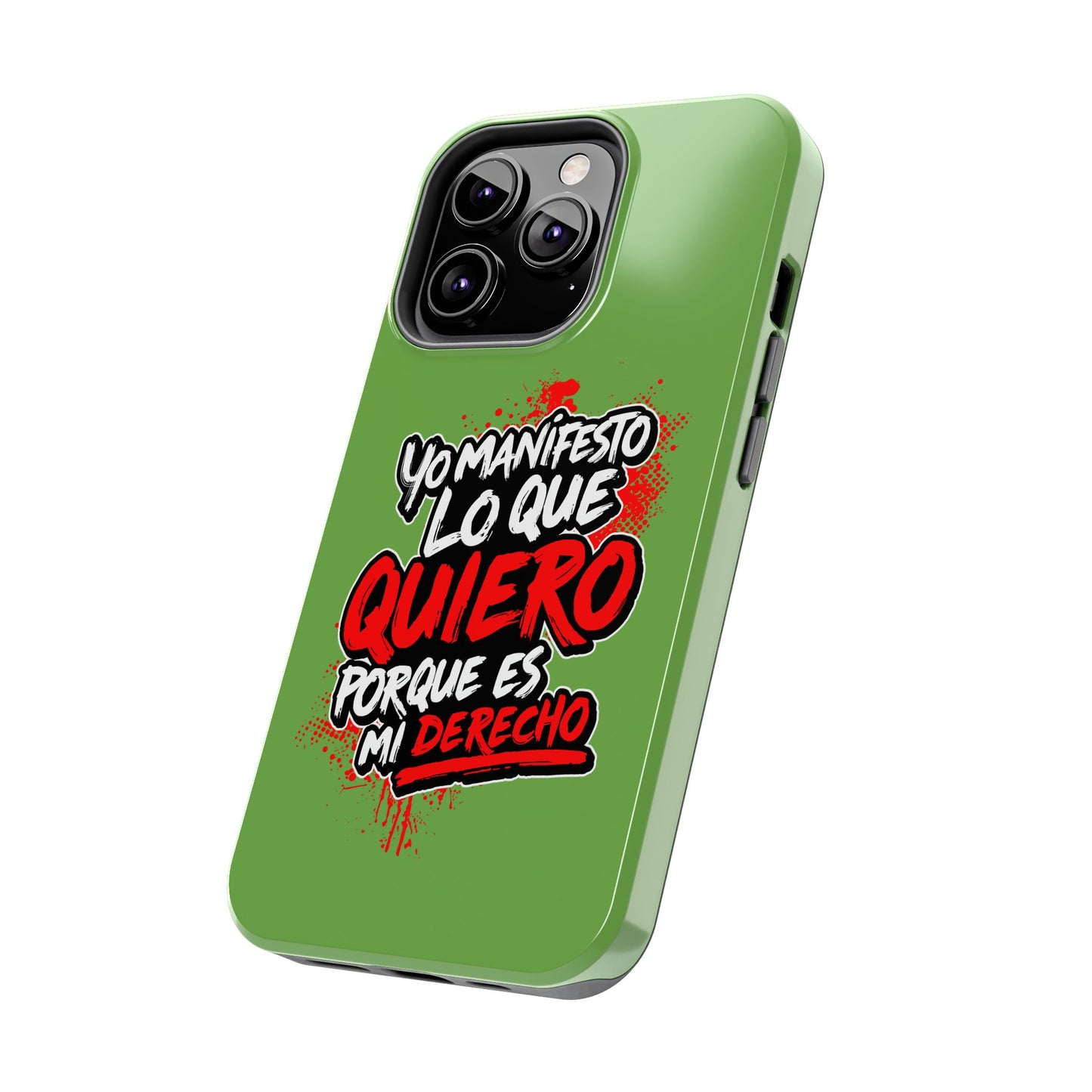Funda para teléfono "Yo manifiesto lo que quiero" - Verde