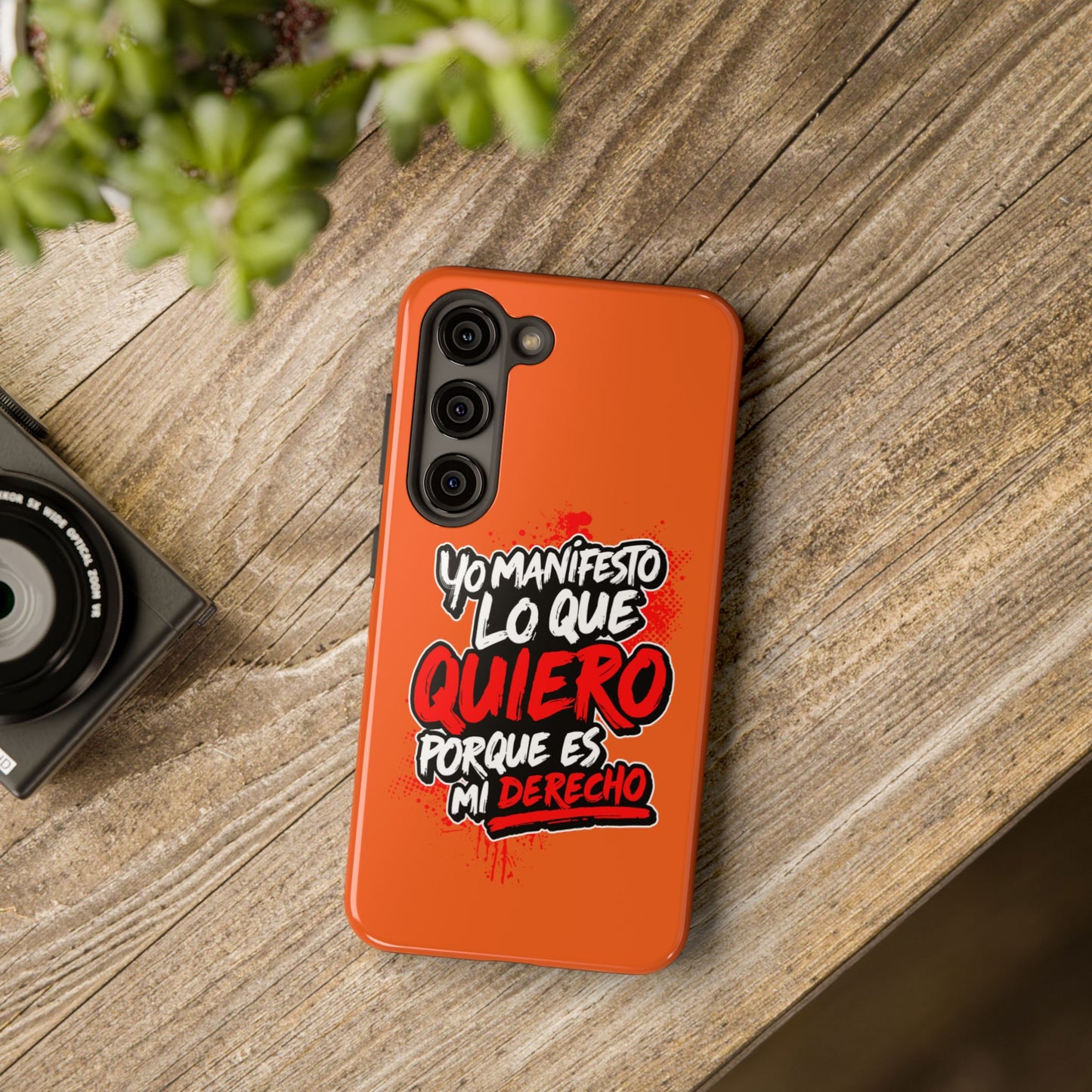 Funda para teléfono "Yo manifiesto lo que quiero" - Naranja