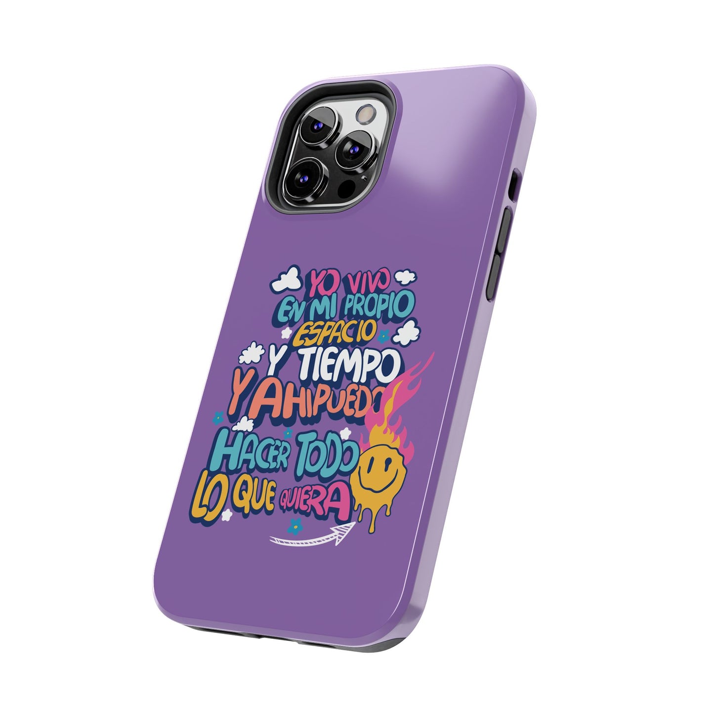 Funda para teléfono "Yo vivo en propio espacio y tiempo" - Lila