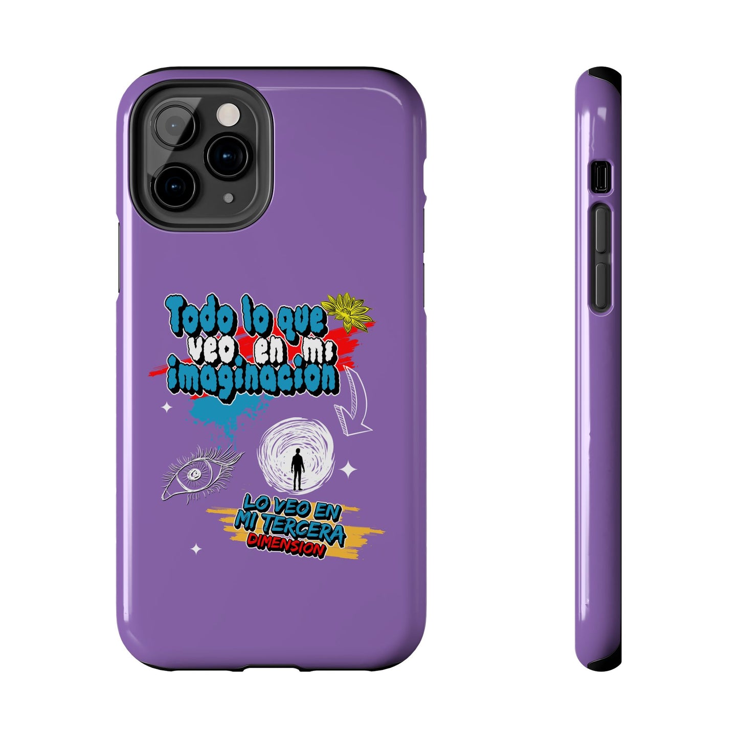 Funda para teléfono "Todo lo que veo en mi imaginación" - Lila
