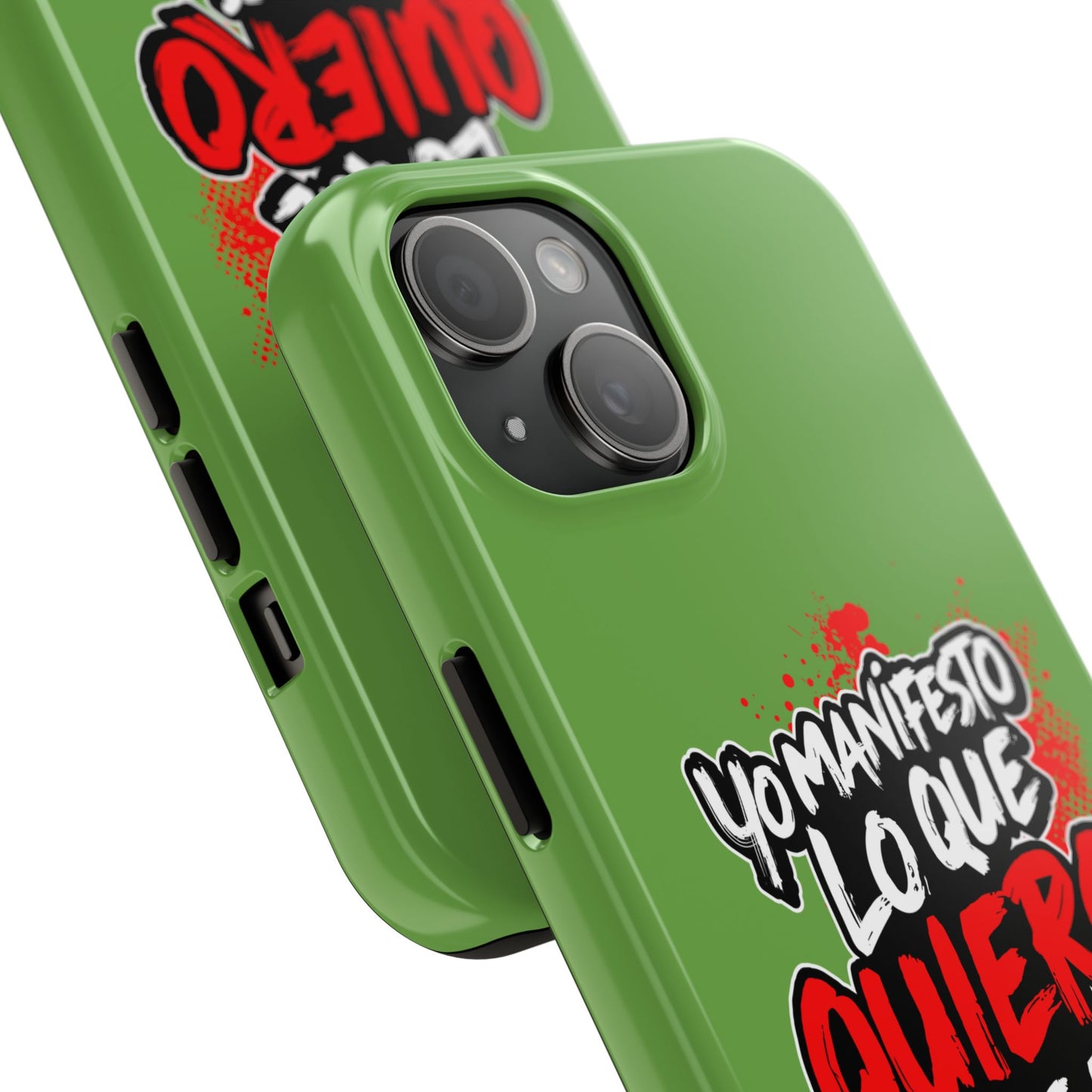 Funda para teléfono "Yo manifiesto lo que quiero" - Verde
