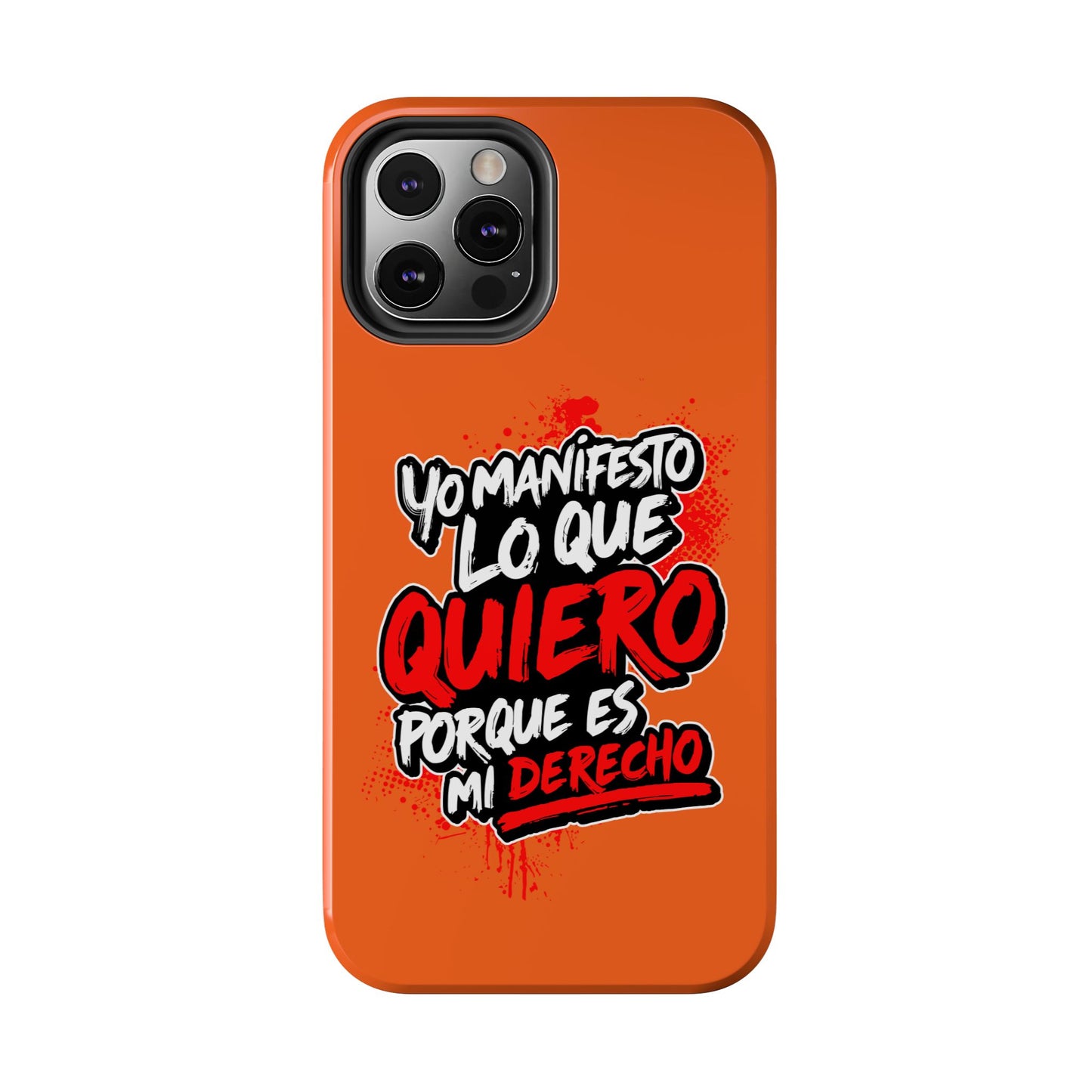 Funda para teléfono "Yo manifiesto lo que quiero" - Naranja