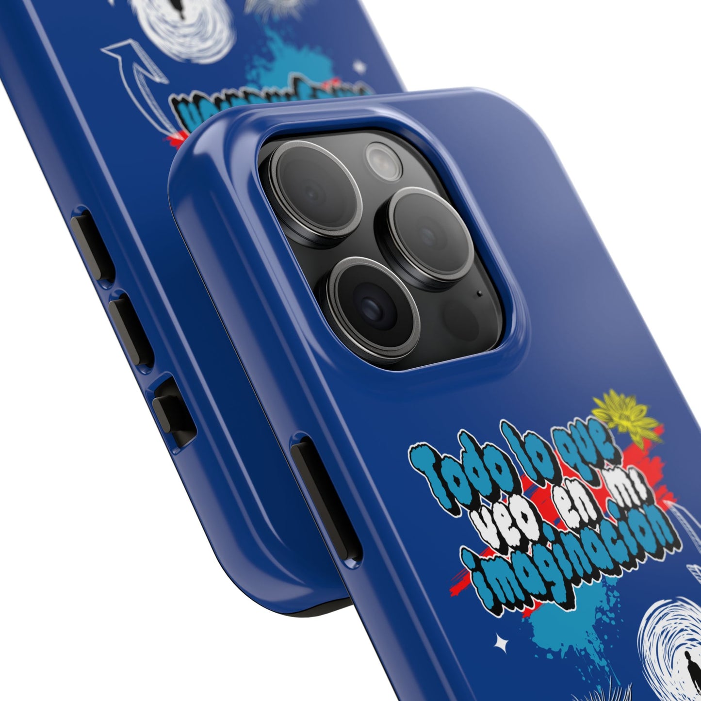 Funda para teléfono "Todo lo que veo en mi imaginación" - Azul