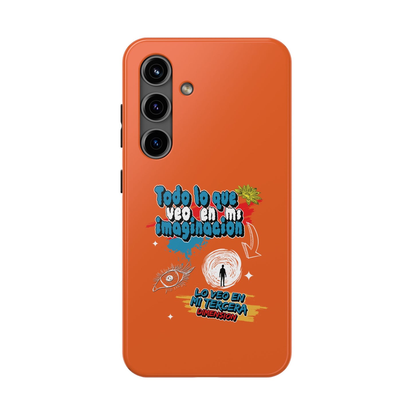 Funda para teléfono "Todo lo que veo en mi imaginación" - Naranja
