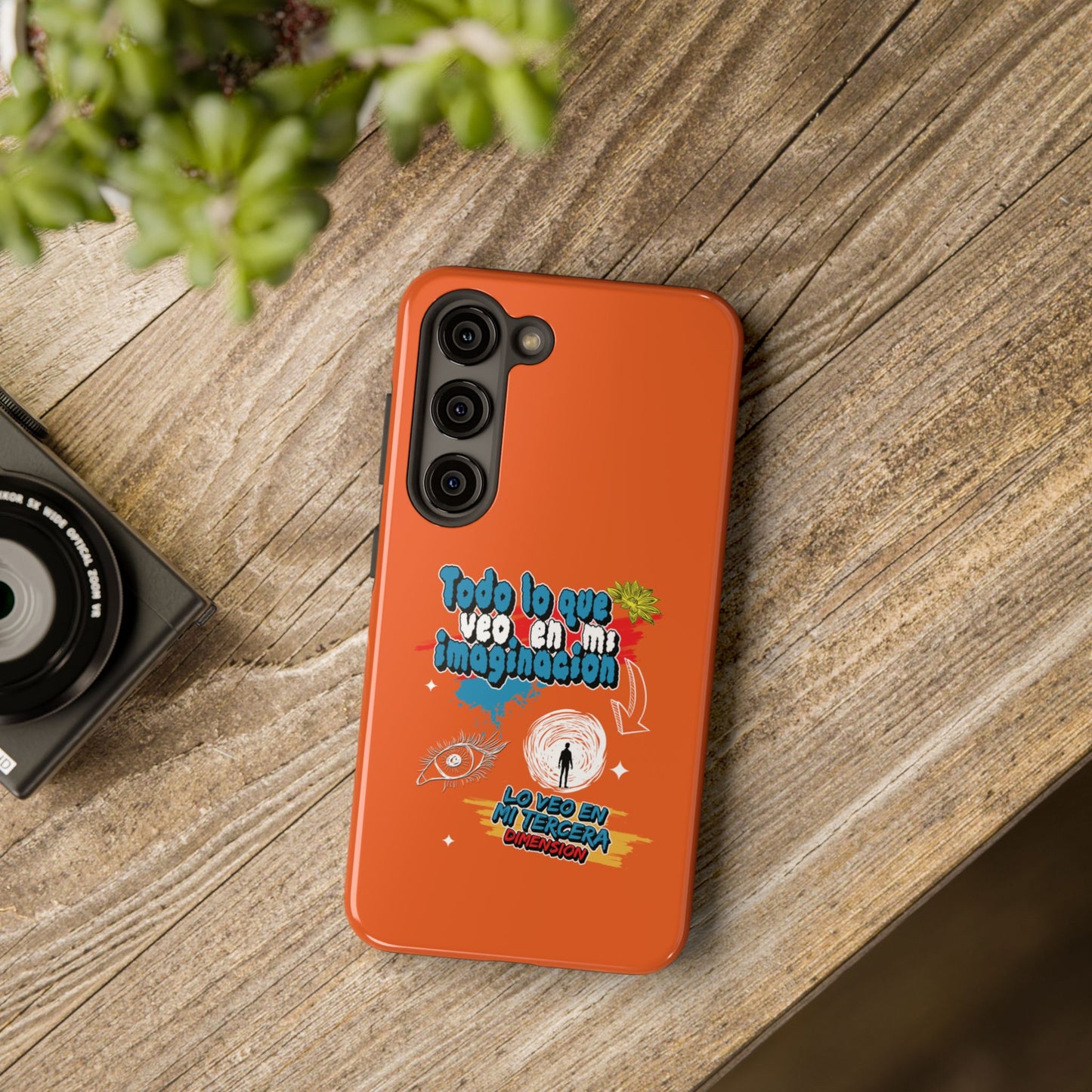 Funda para teléfono "Todo lo que veo en mi imaginación" - Naranja