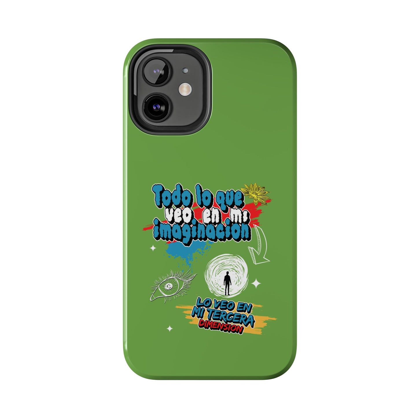 Funda para teléfono "Todo lo que veo en mi imaginación" - Verde