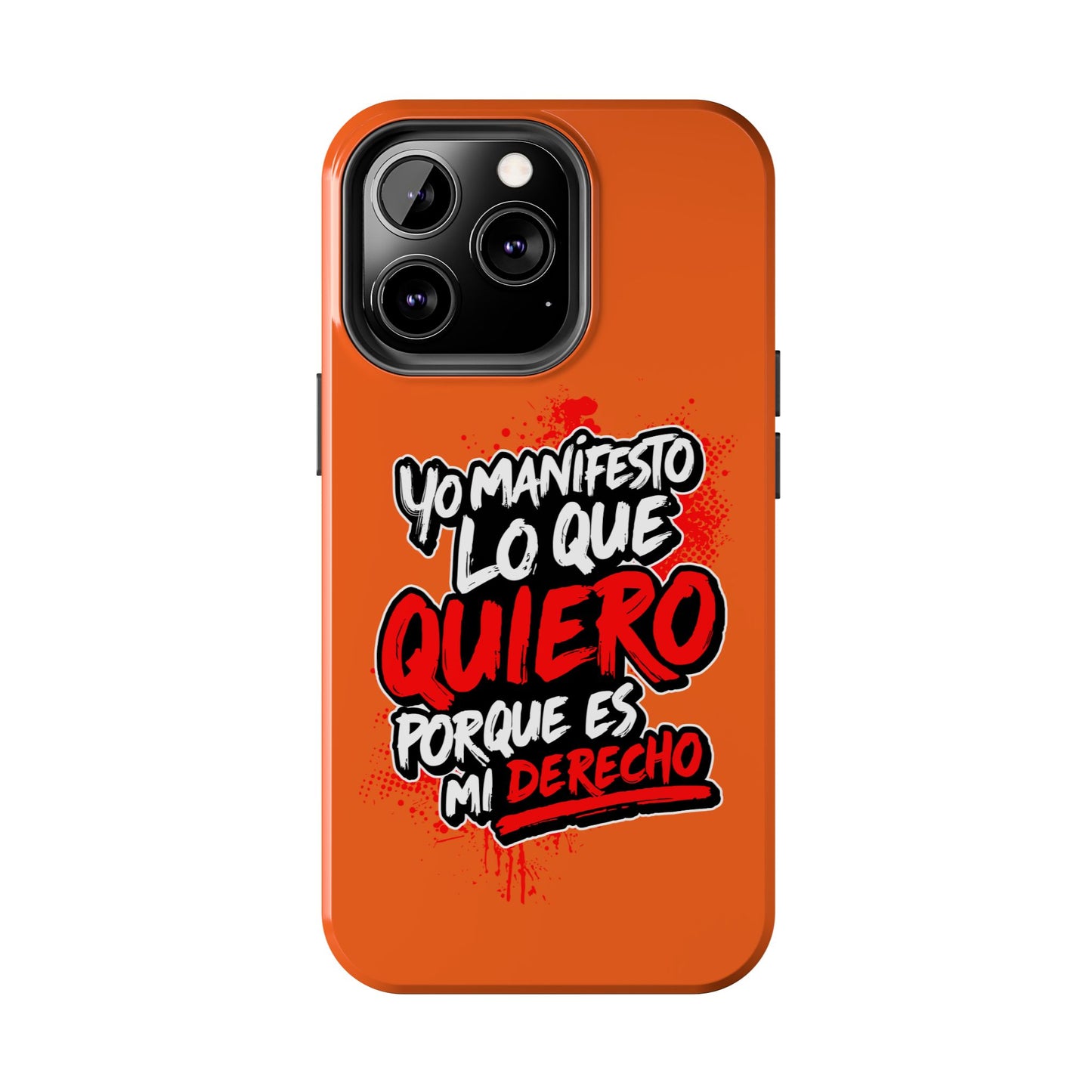 Funda para teléfono "Yo manifiesto lo que quiero" - Naranja