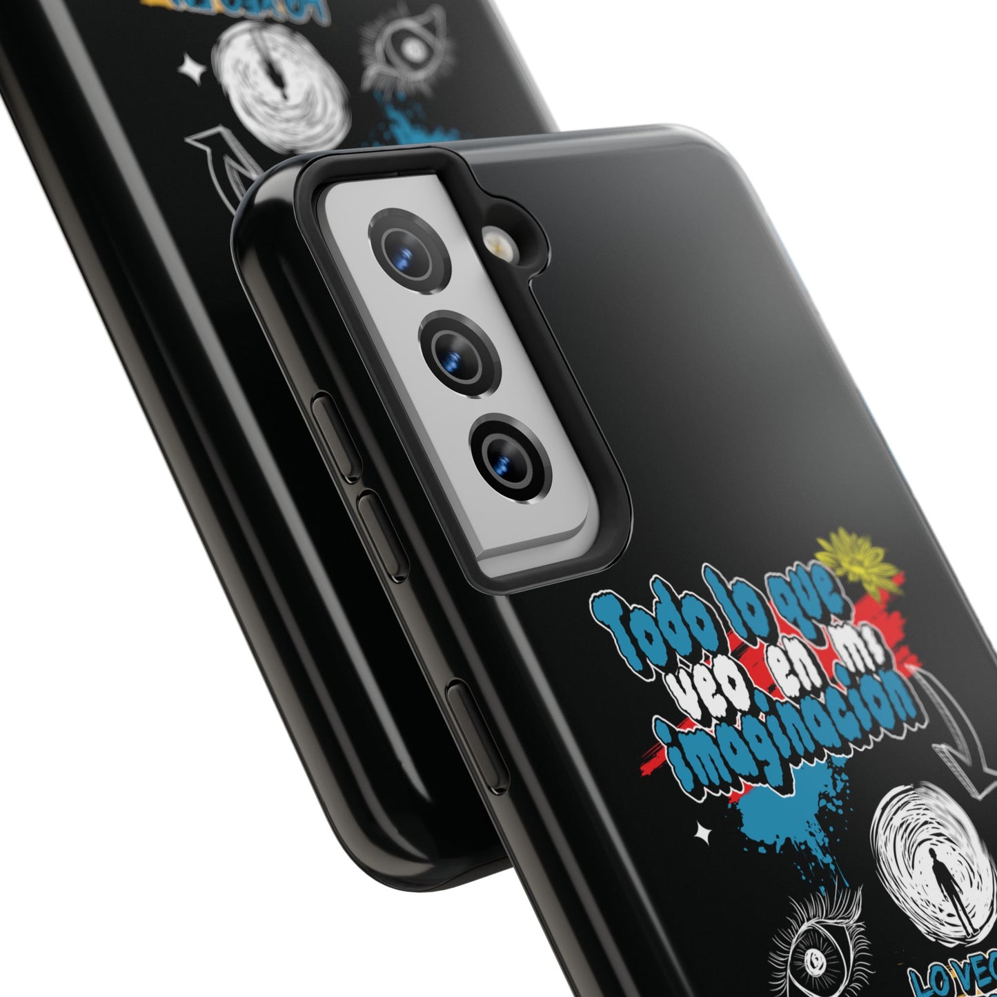 Funda para teléfono "Todo lo que veo en mi imaginación" - Negro