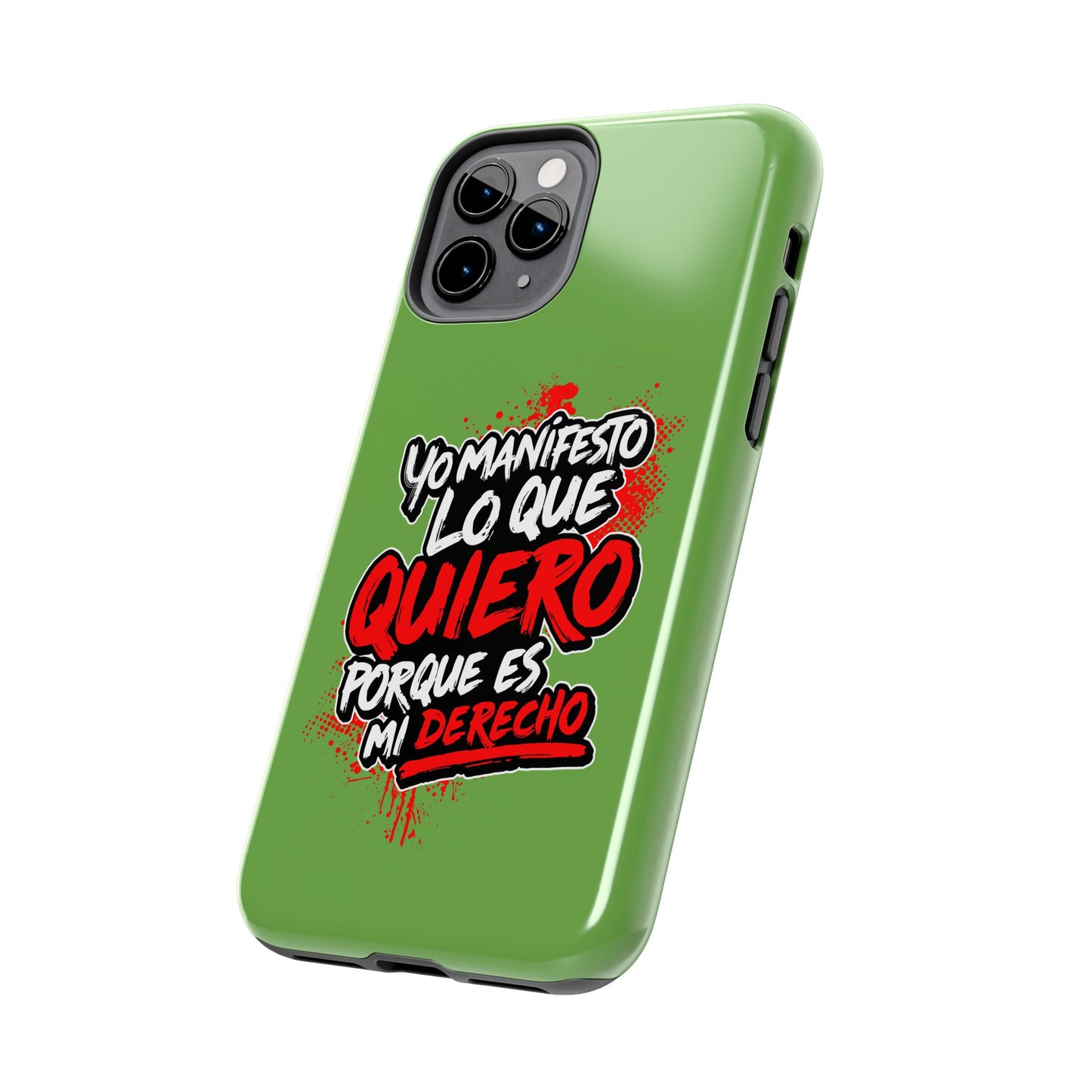 Funda para teléfono "Yo manifiesto lo que quiero" - Verde