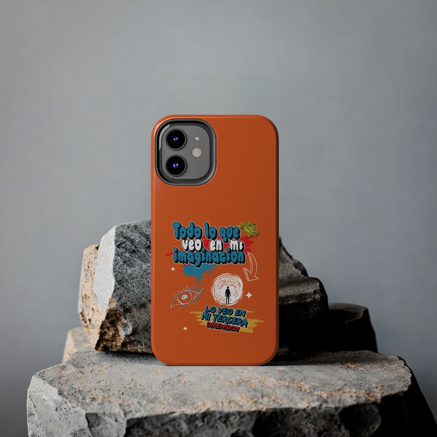Funda para teléfono "Todo lo que veo en mi imaginación" - Naranja