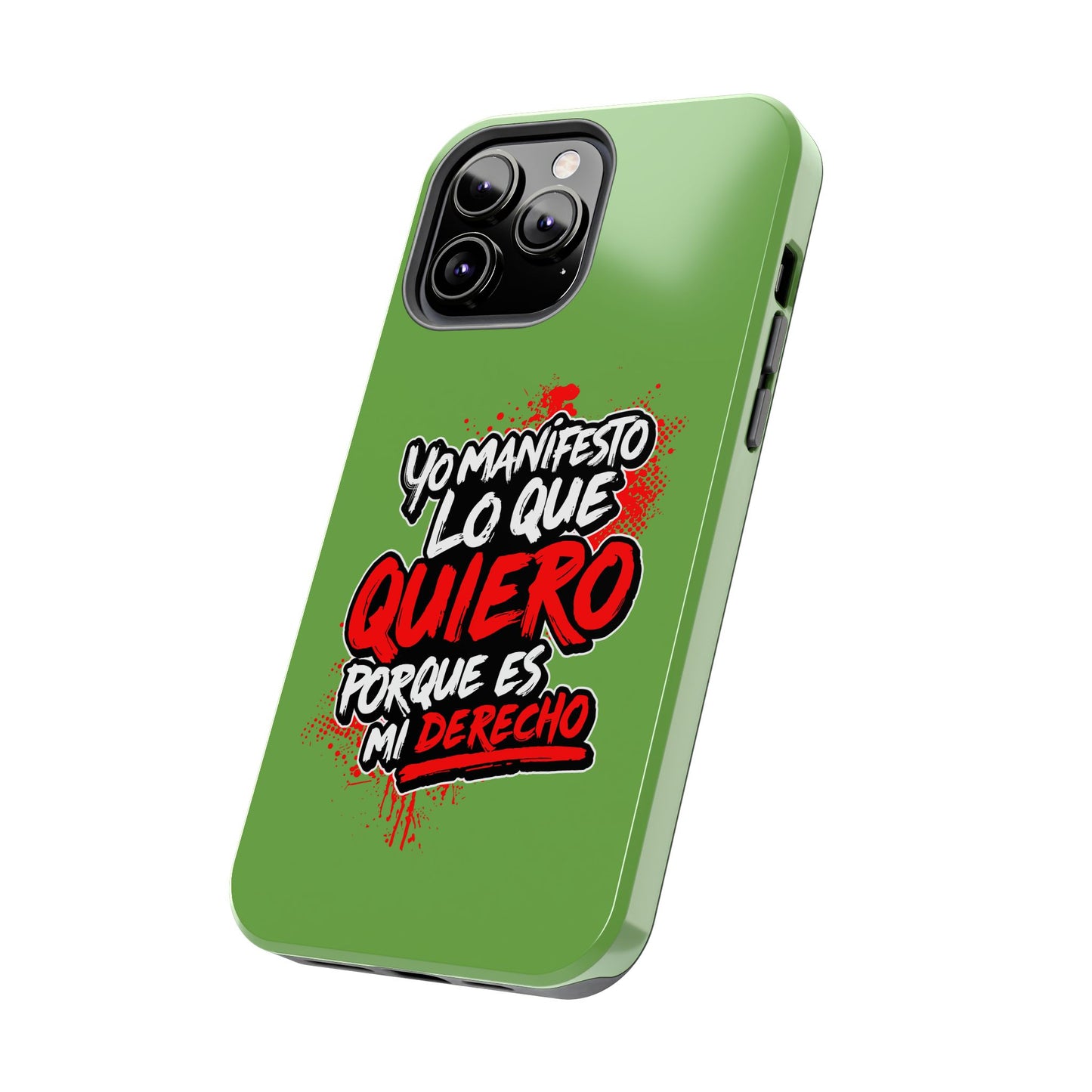 Funda para teléfono "Yo manifiesto lo que quiero" - Verde