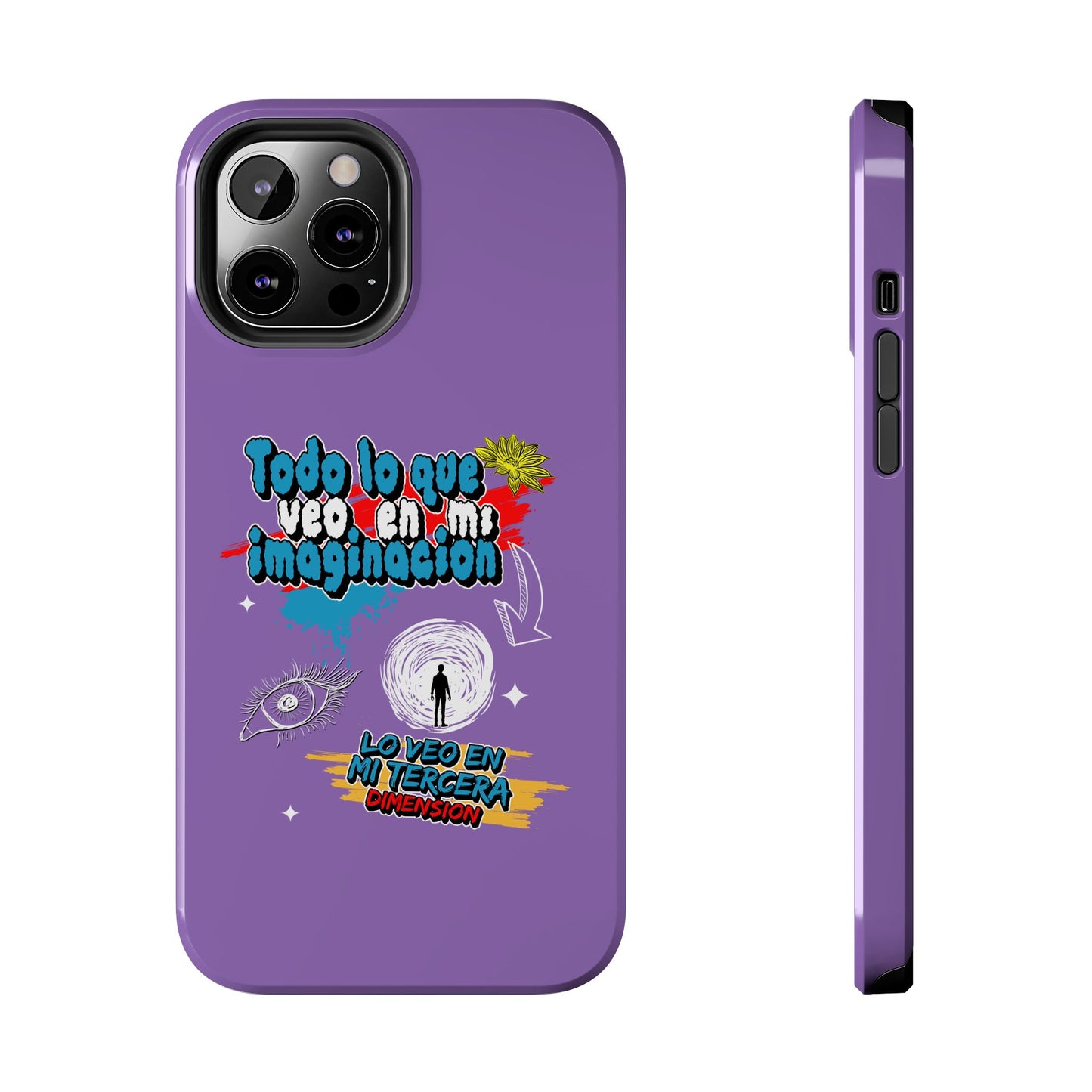 Funda para teléfono "Todo lo que veo en mi imaginación" - Lila