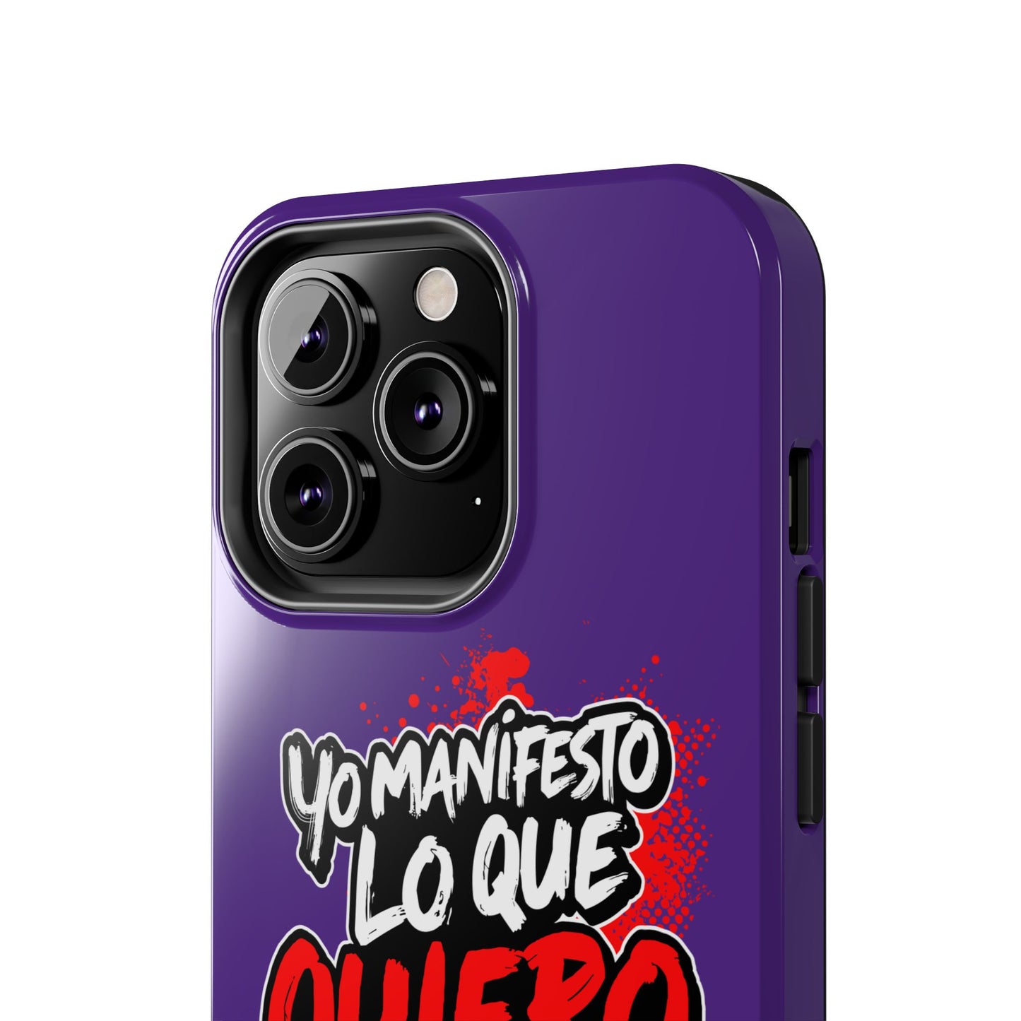 Funda para teléfono "Yo manifiesto lo que quiero" - Violeta