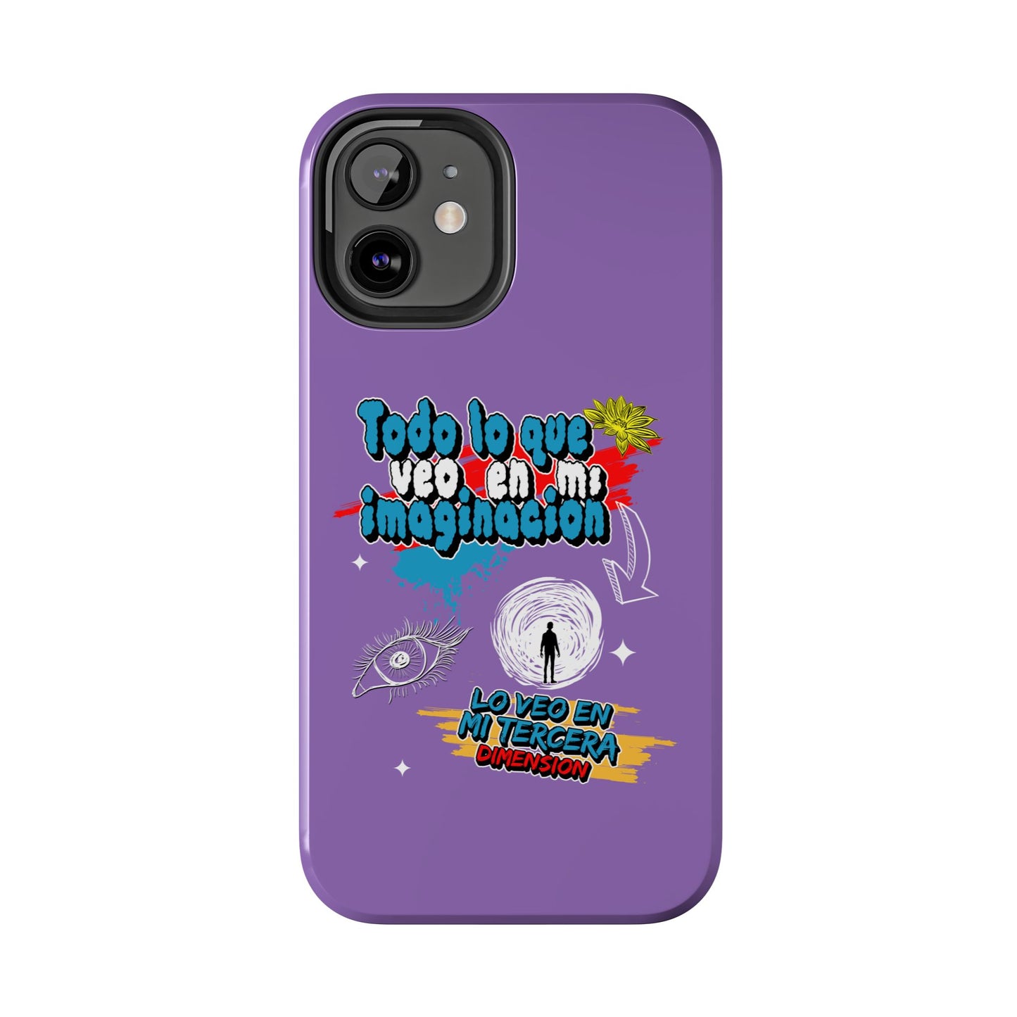 Funda para teléfono "Todo lo que veo en mi imaginación" - Lila